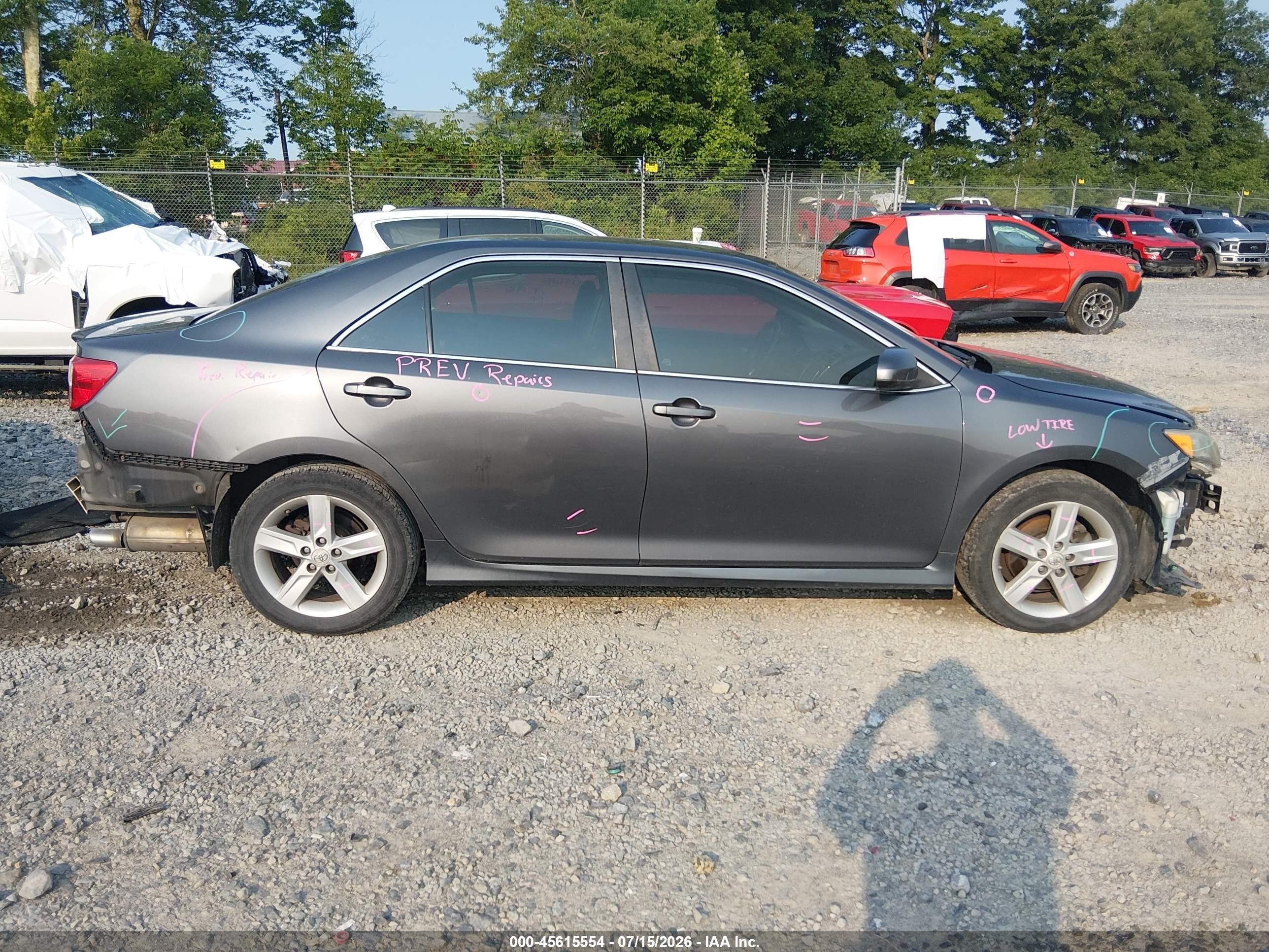 2012 Toyota Camry Se Gray vin: 4T1BF1FK9CU197524