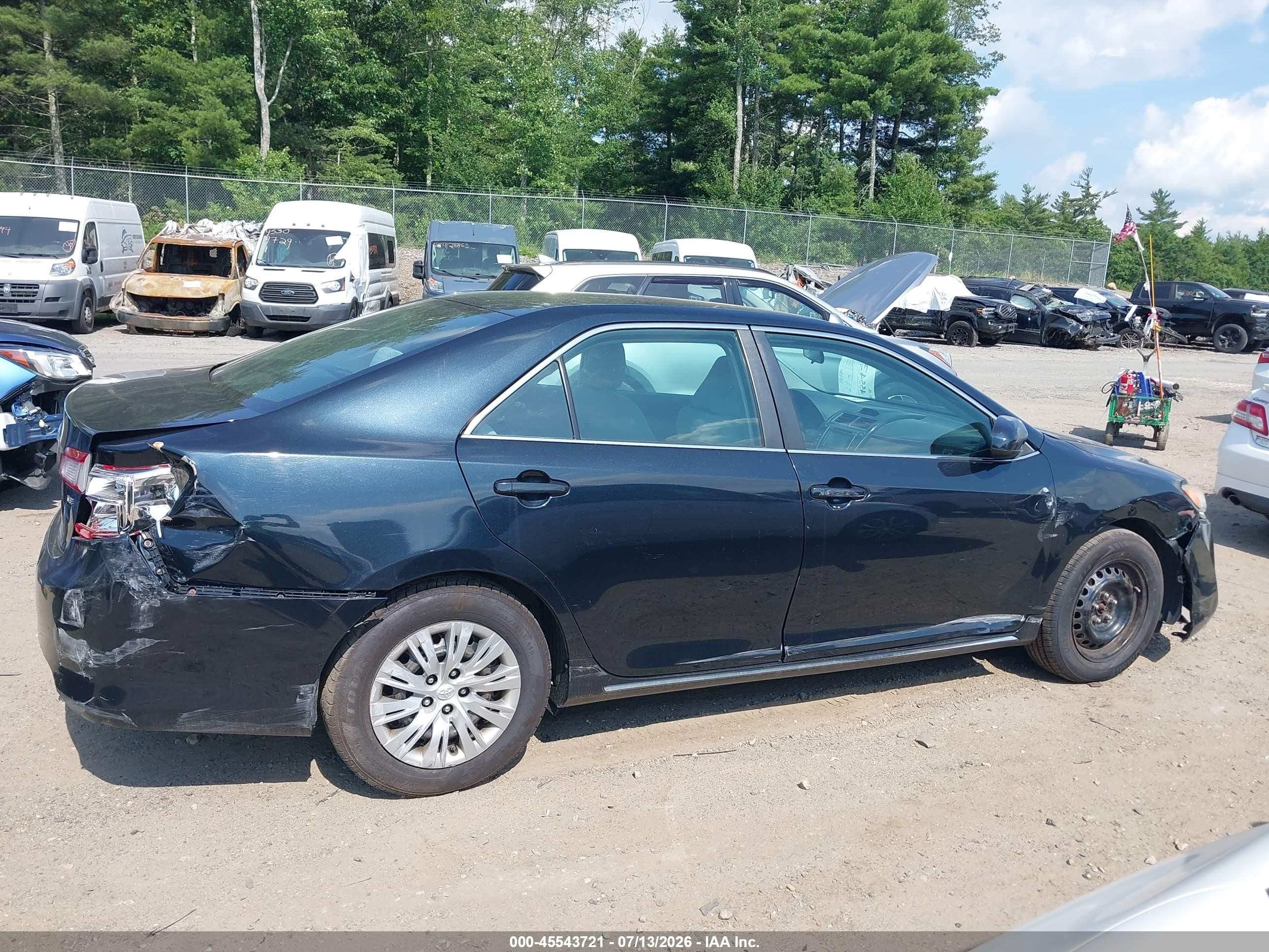 2012 Toyota Camry Le Black vin: 4T1BF1FK9CU199497