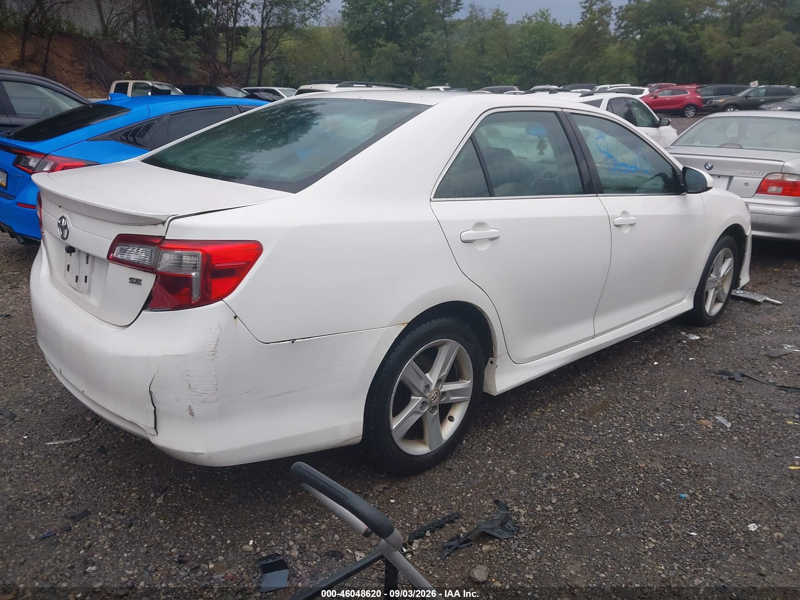 2012 Toyota Camry Se White vin: 4T1BF1FK9CU503704