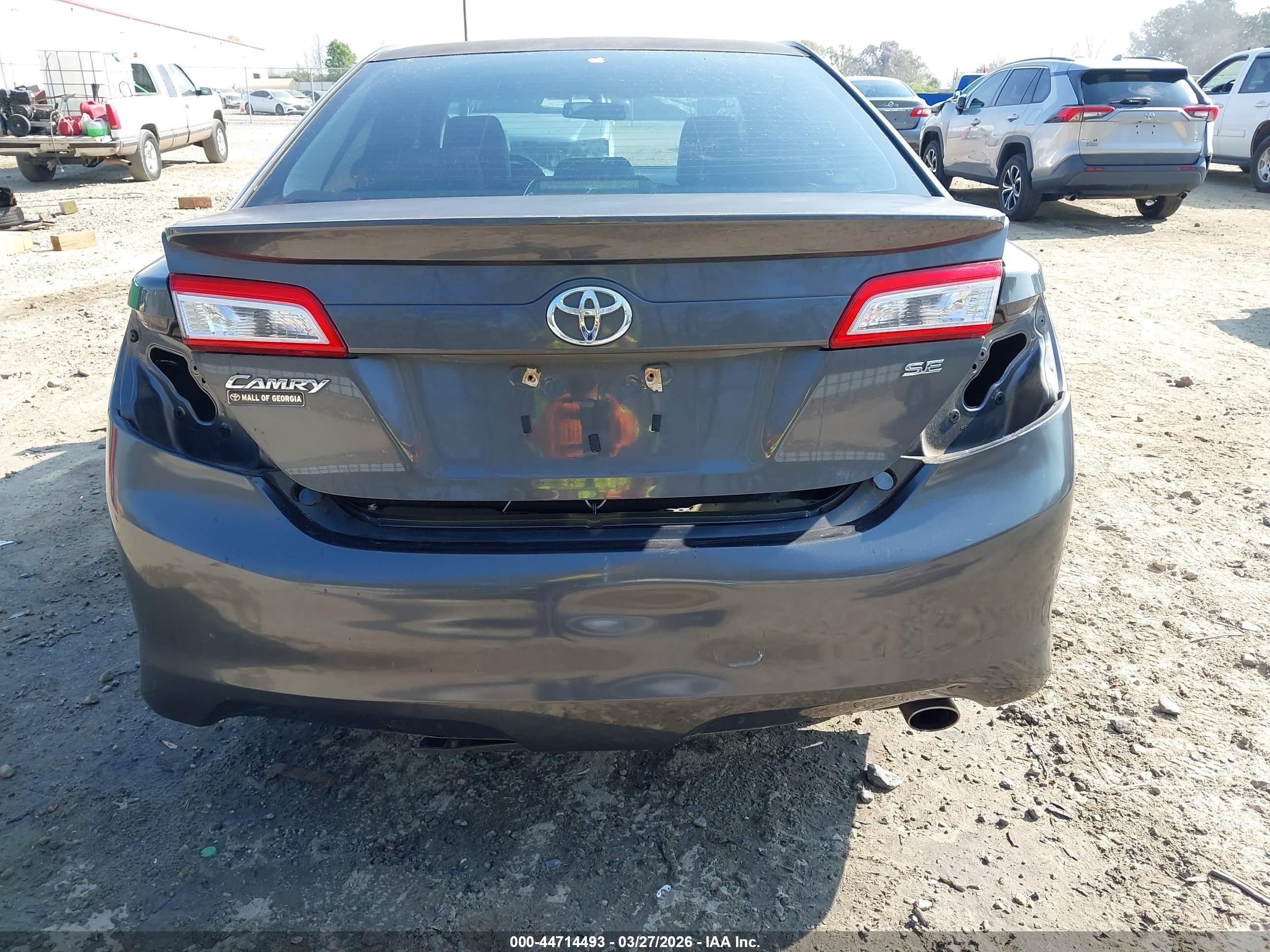 2012 Toyota Camry Se Gray vin: 4T1BF1FK9CU503931