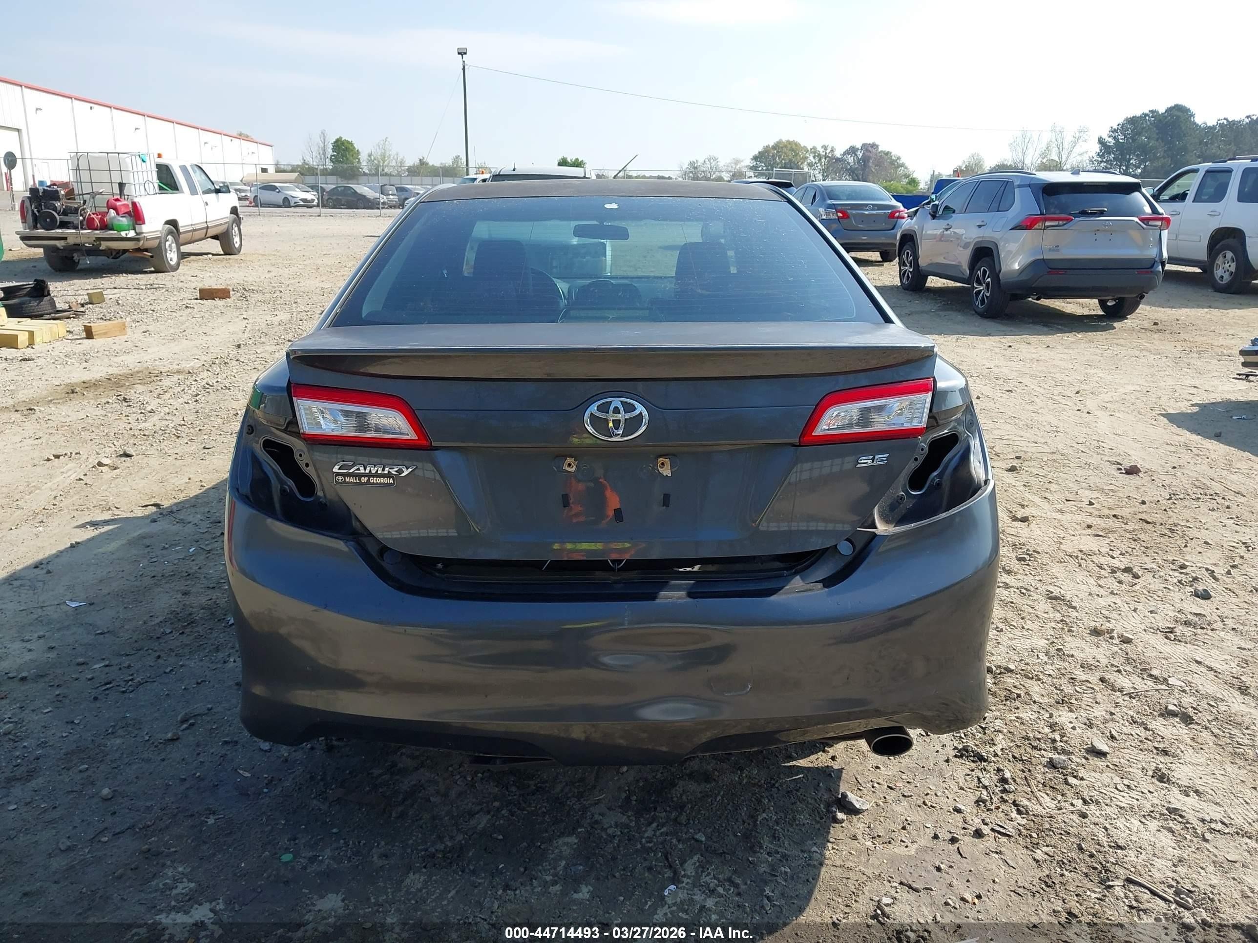 2012 Toyota Camry Se Gray vin: 4T1BF1FK9CU503931