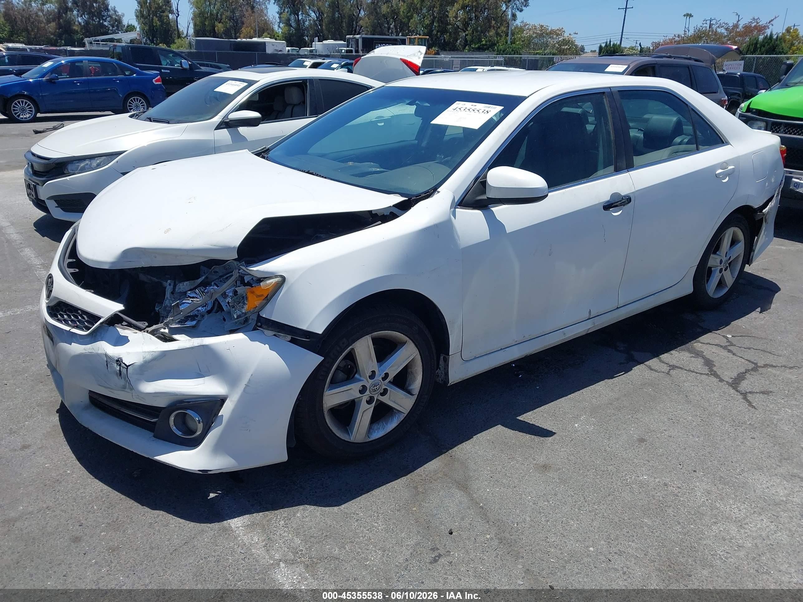 2012 Toyota Camry Se White vin: 4T1BF1FK9CU516131