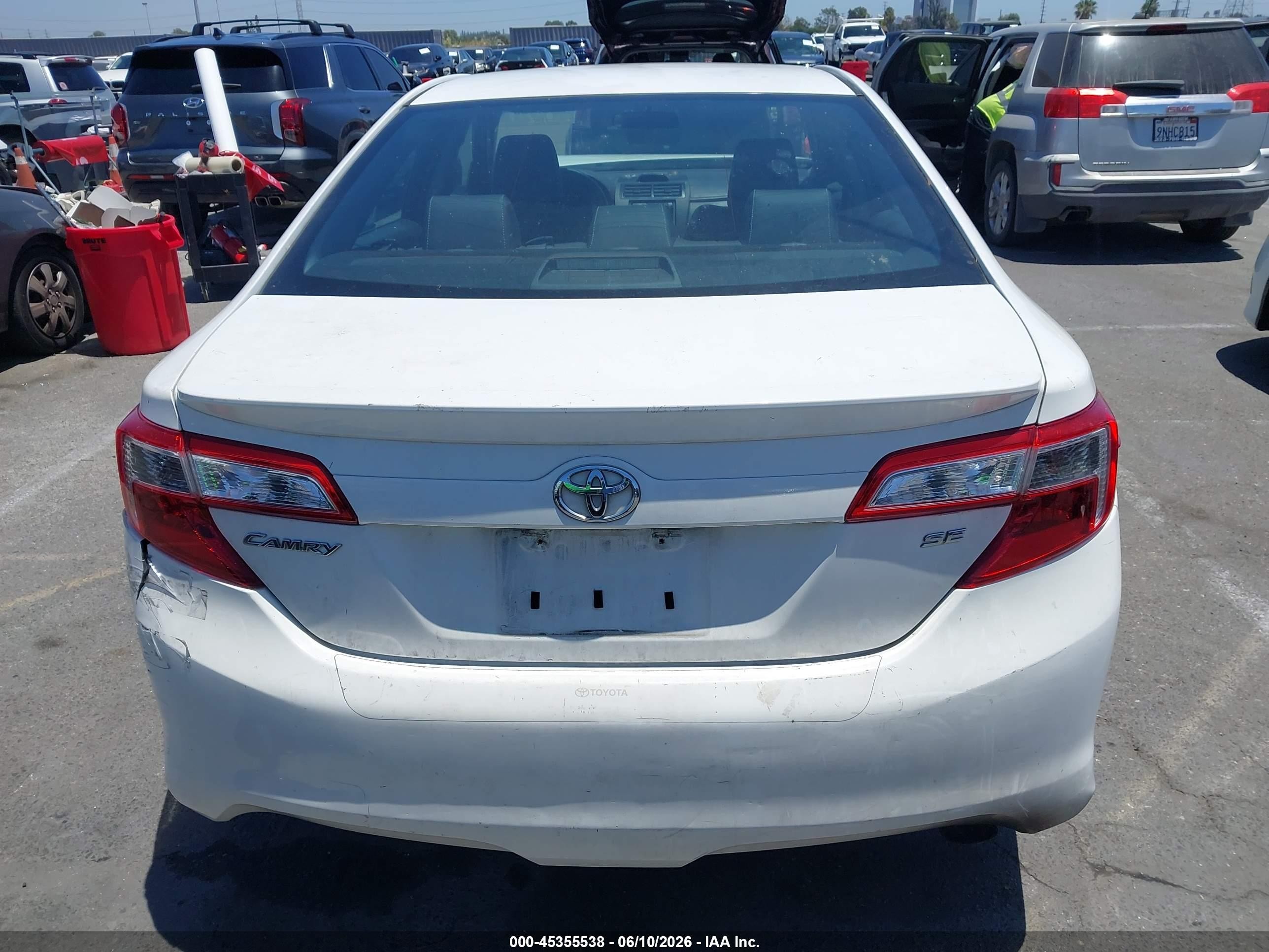 2012 Toyota Camry Se White vin: 4T1BF1FK9CU516131