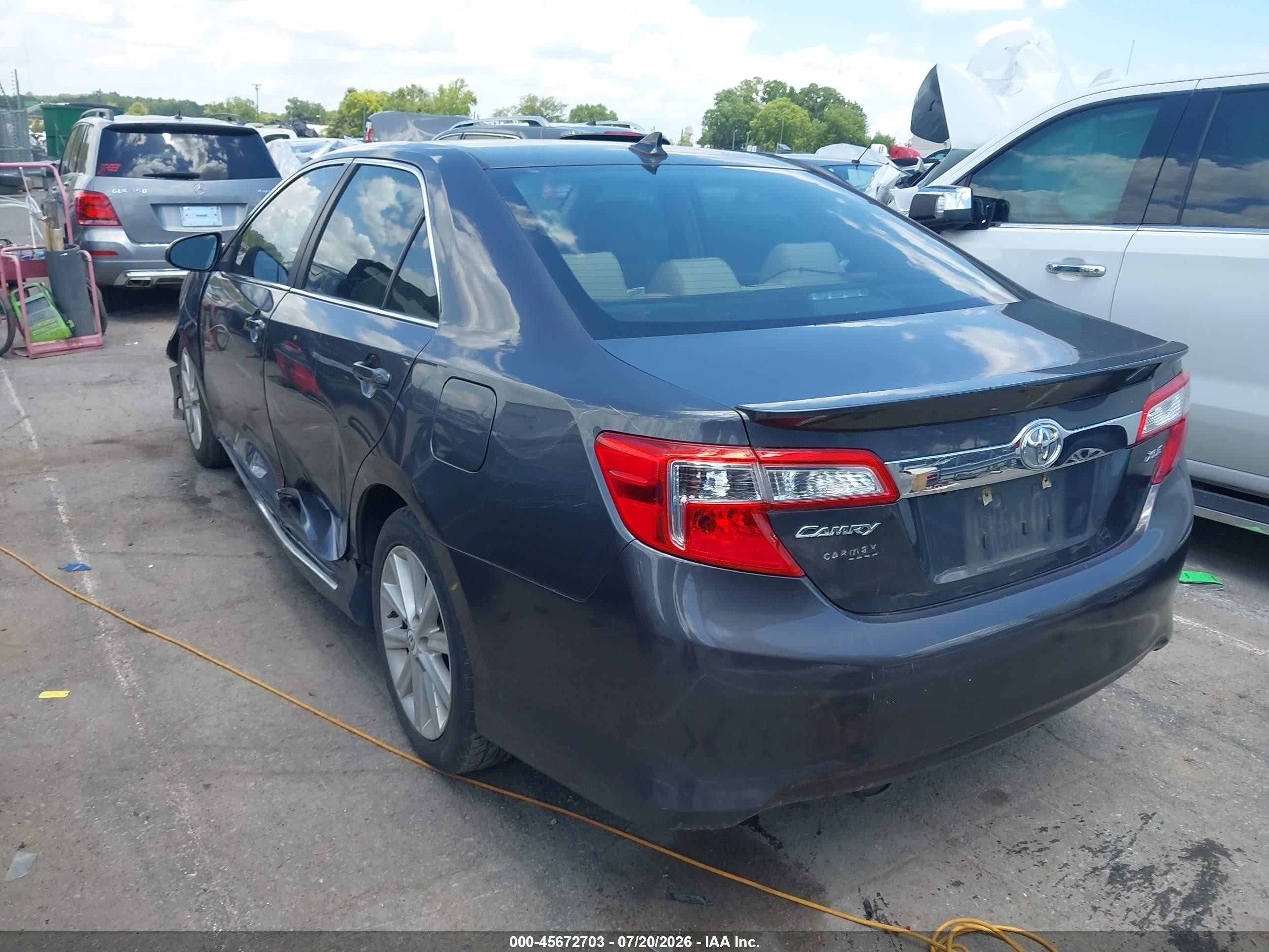 2012 Toyota Camry Xle Gray vin: 4T1BF1FK9CU518929