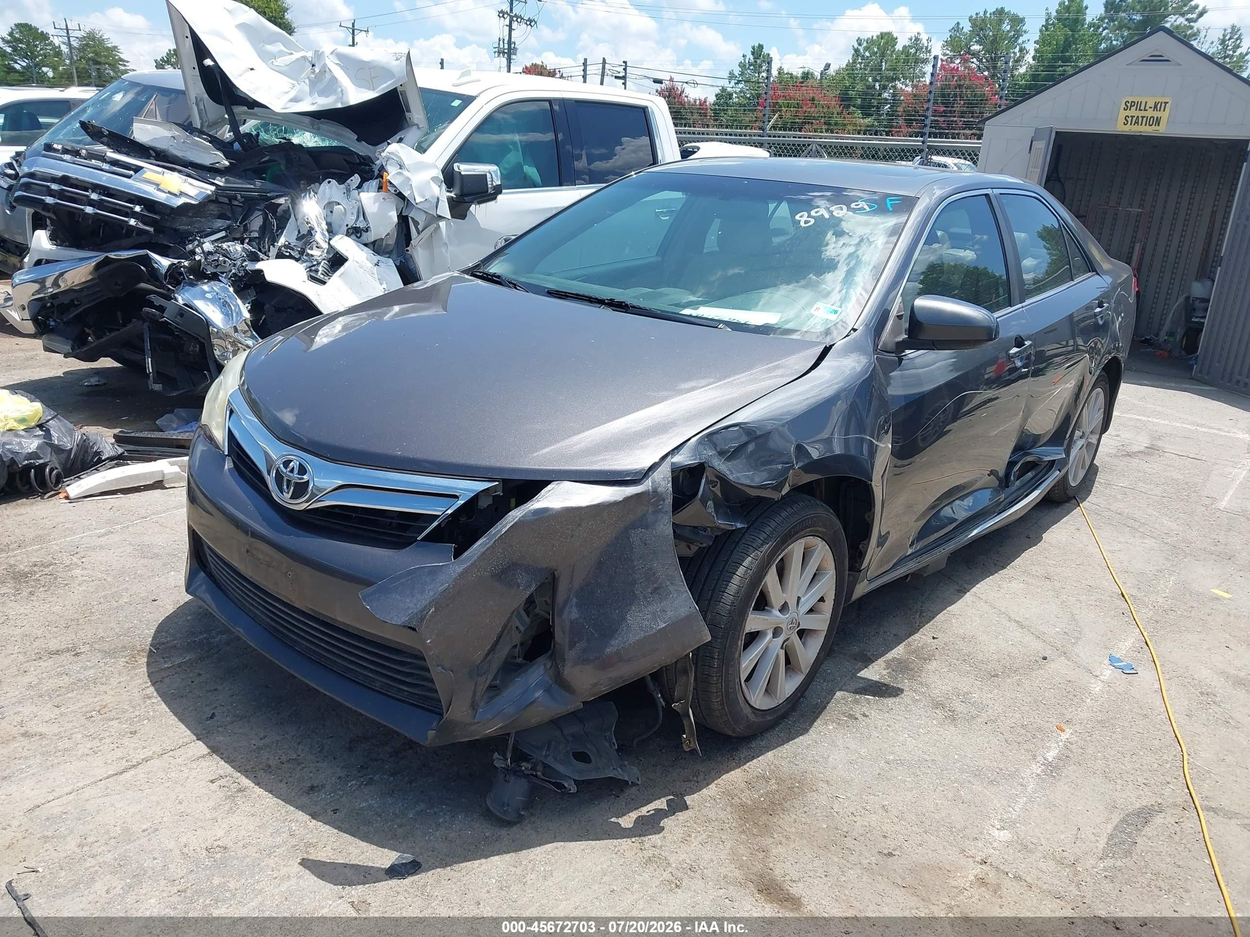 2012 Toyota Camry Xle Gray vin: 4T1BF1FK9CU518929