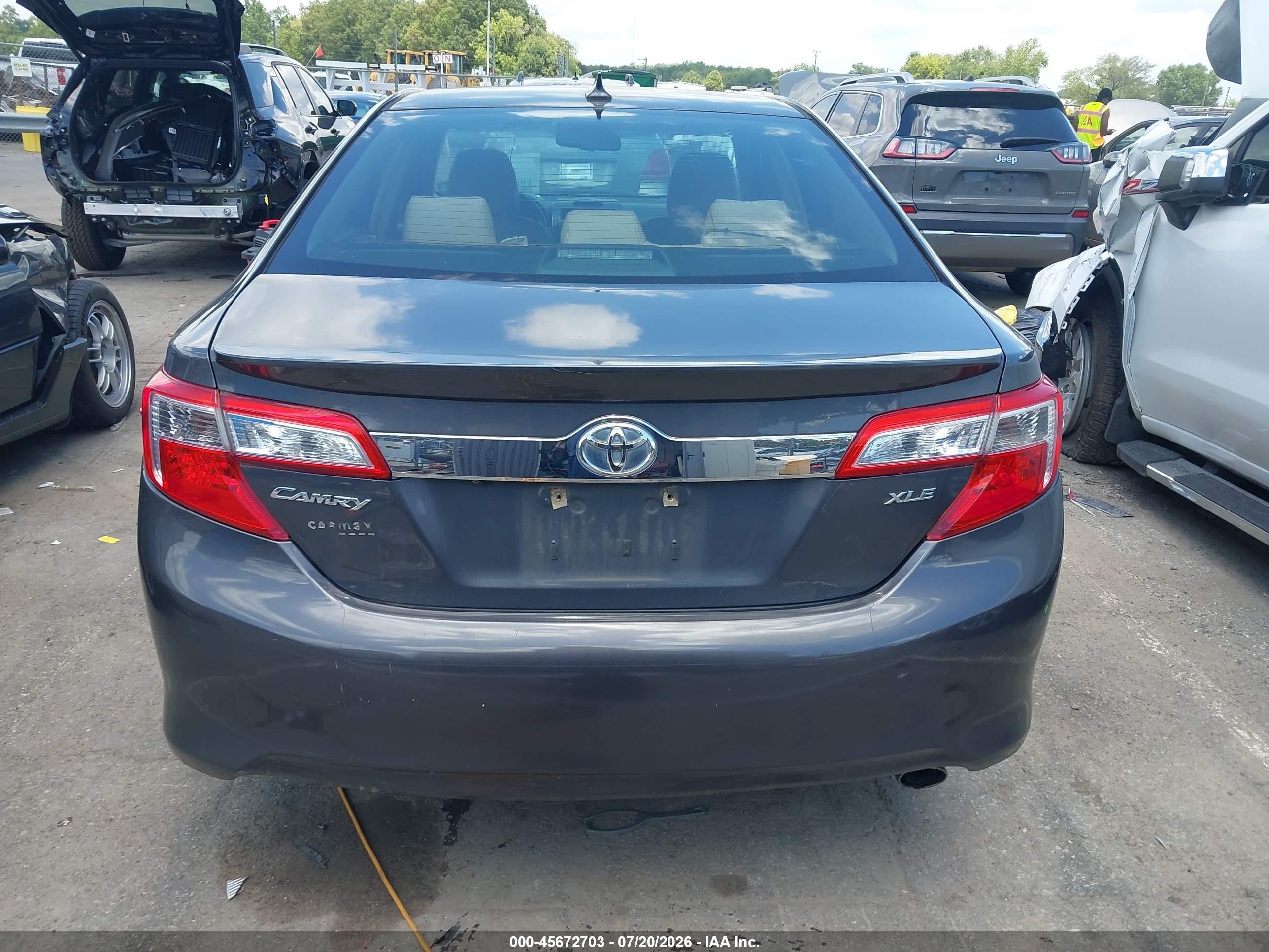 2012 Toyota Camry Xle Gray vin: 4T1BF1FK9CU518929