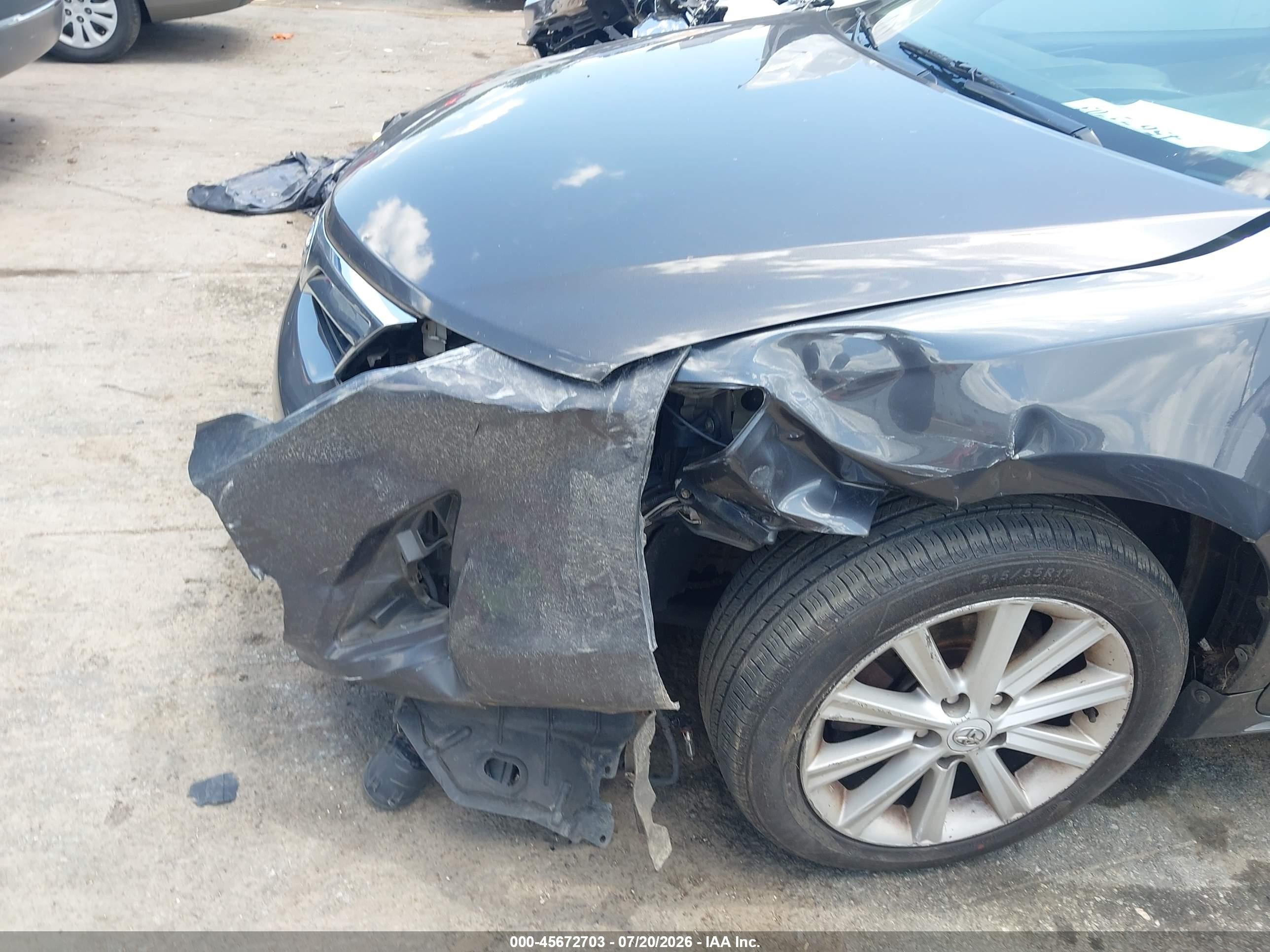 2012 Toyota Camry Xle Gray vin: 4T1BF1FK9CU518929