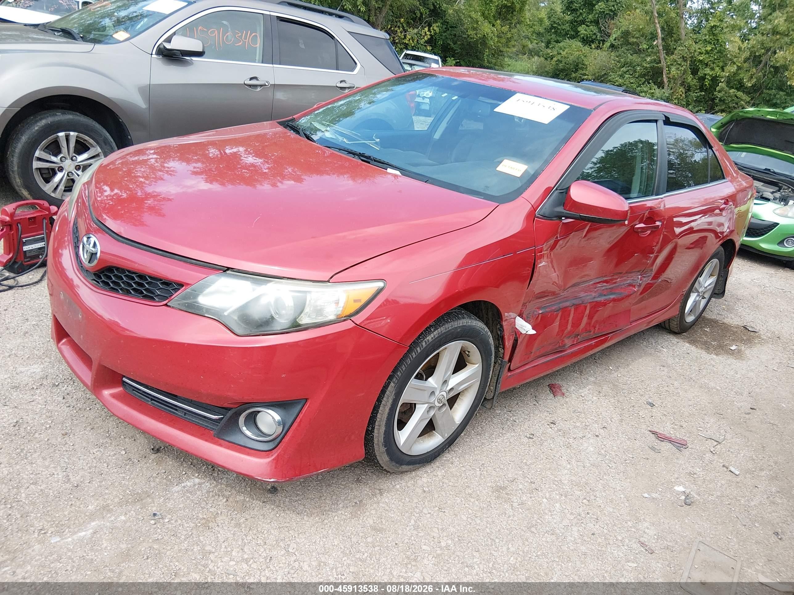 2012 Toyota Camry Se Red vin: 4T1BF1FK9CU530952