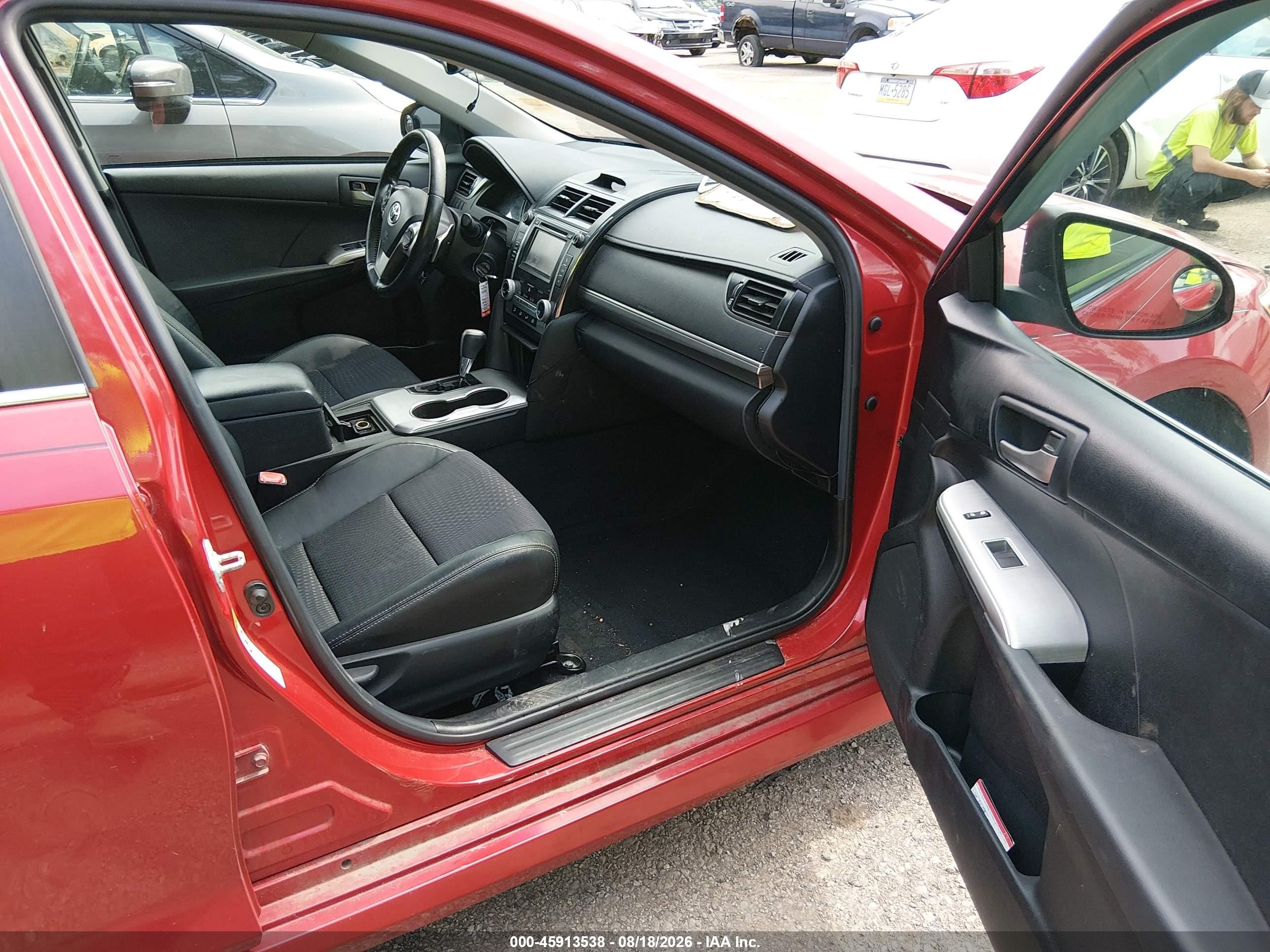 2012 Toyota Camry Se Red vin: 4T1BF1FK9CU530952