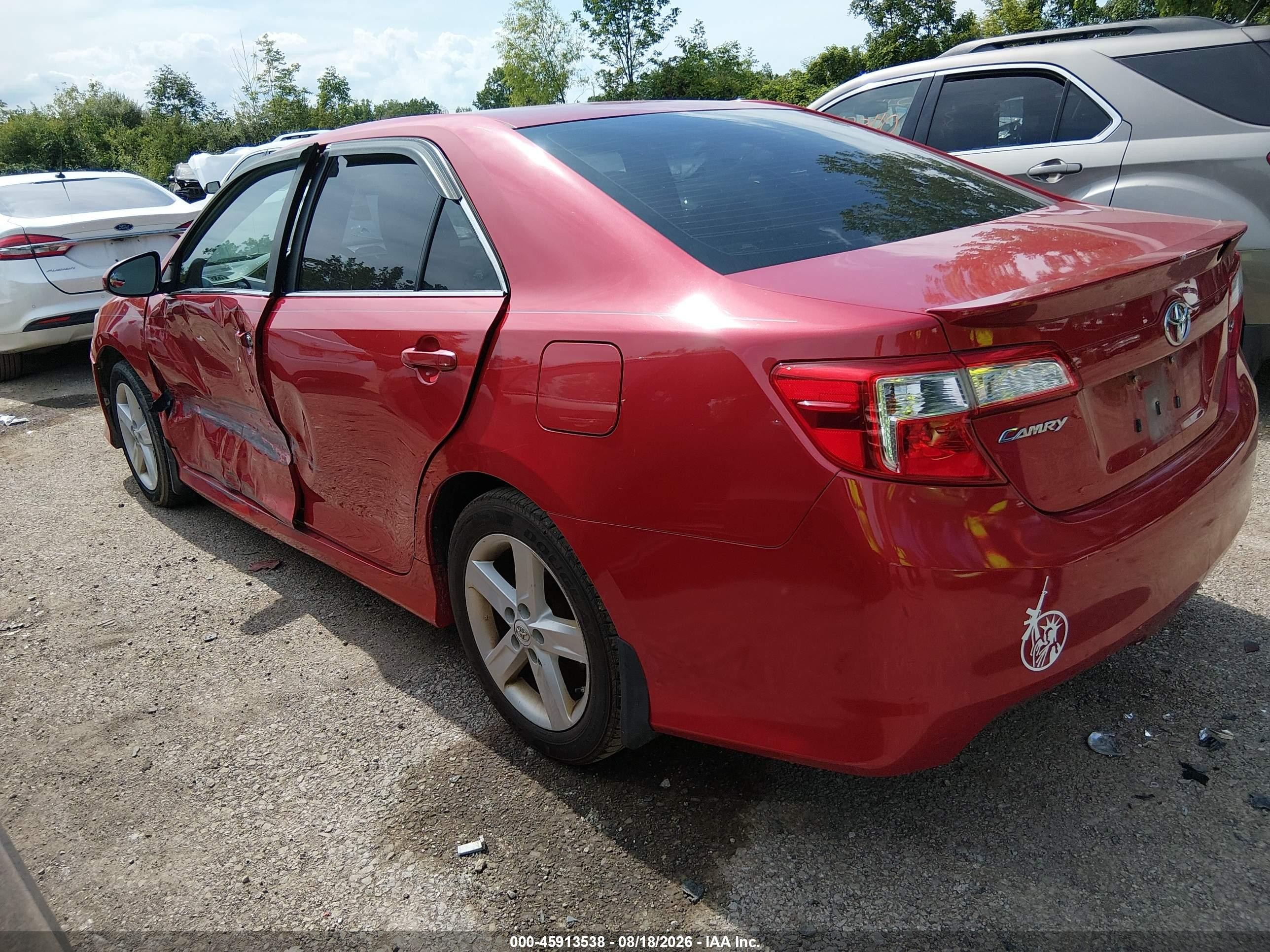 2012 Toyota Camry Se Red vin: 4T1BF1FK9CU530952