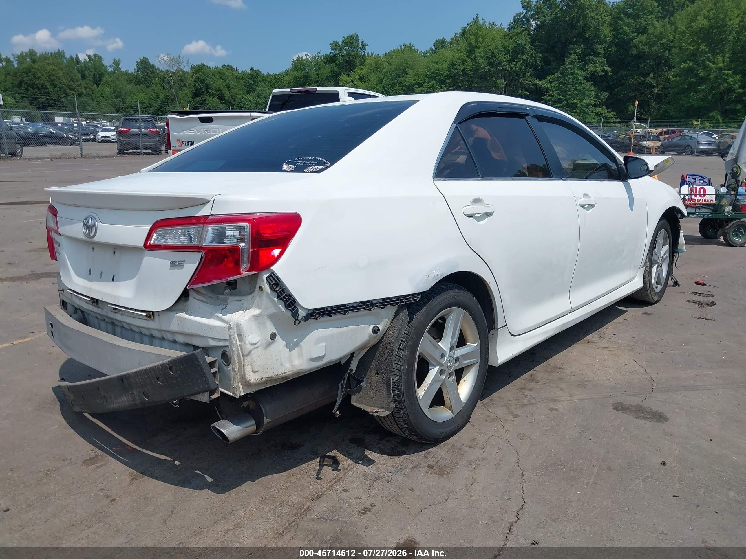 2012 Toyota Camry Se White vin: 4T1BF1FK9CU533379