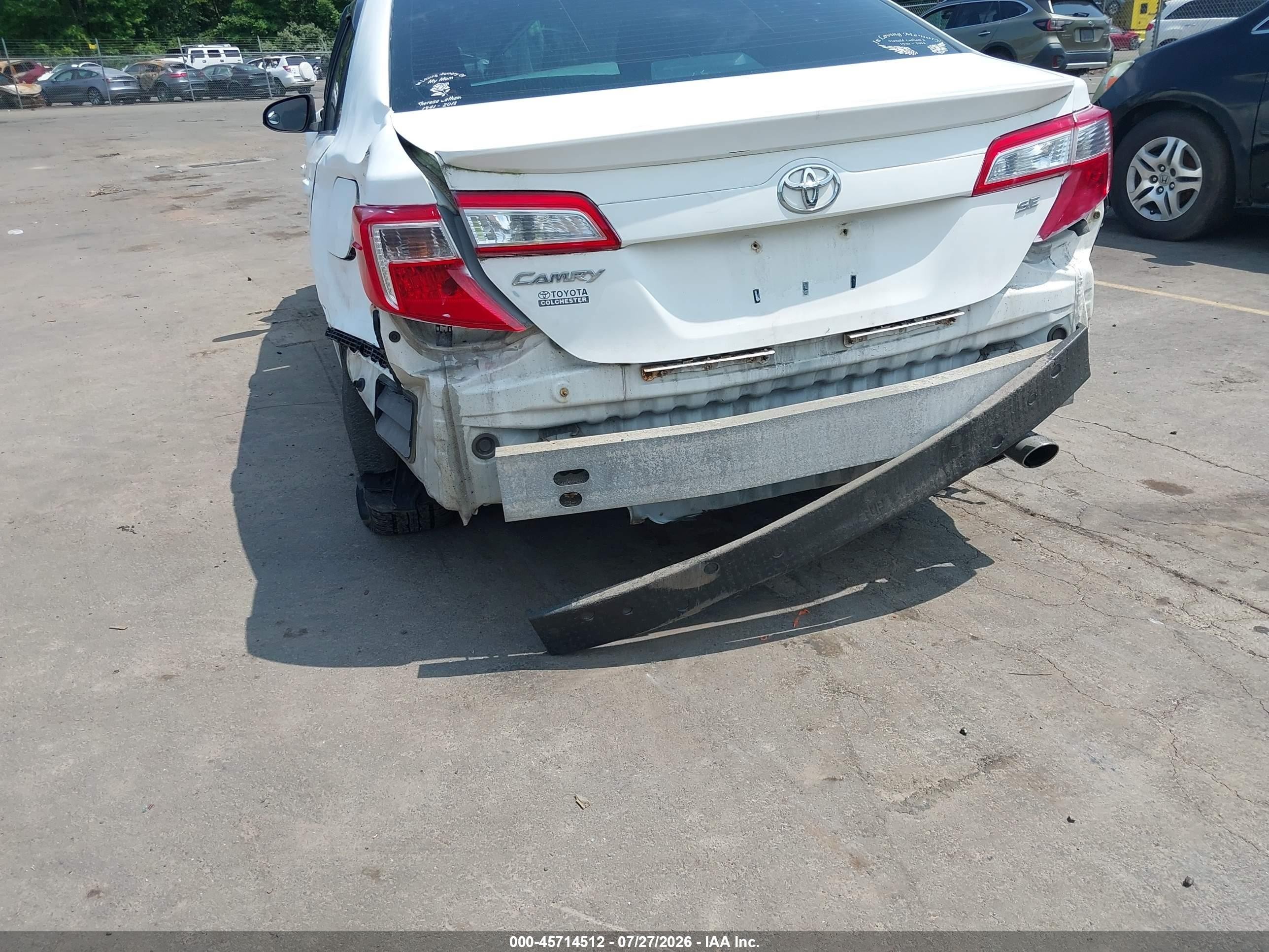 2012 Toyota Camry Se White vin: 4T1BF1FK9CU533379