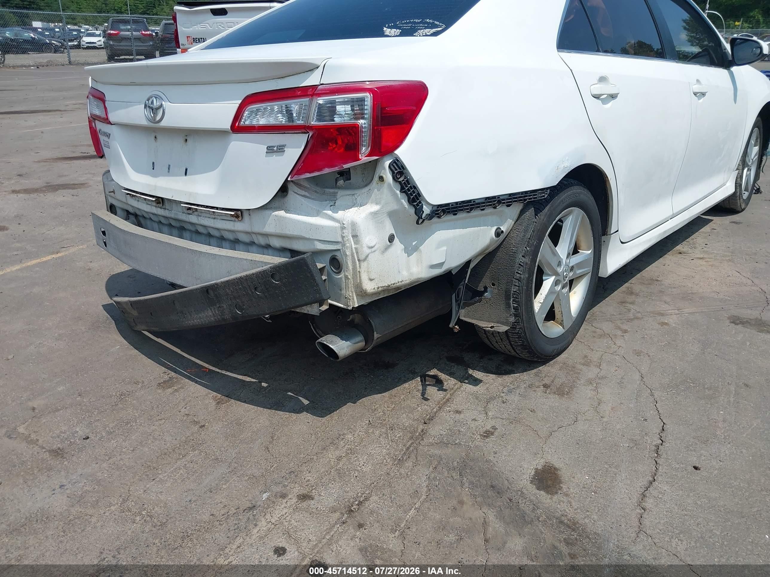 2012 Toyota Camry Se White vin: 4T1BF1FK9CU533379