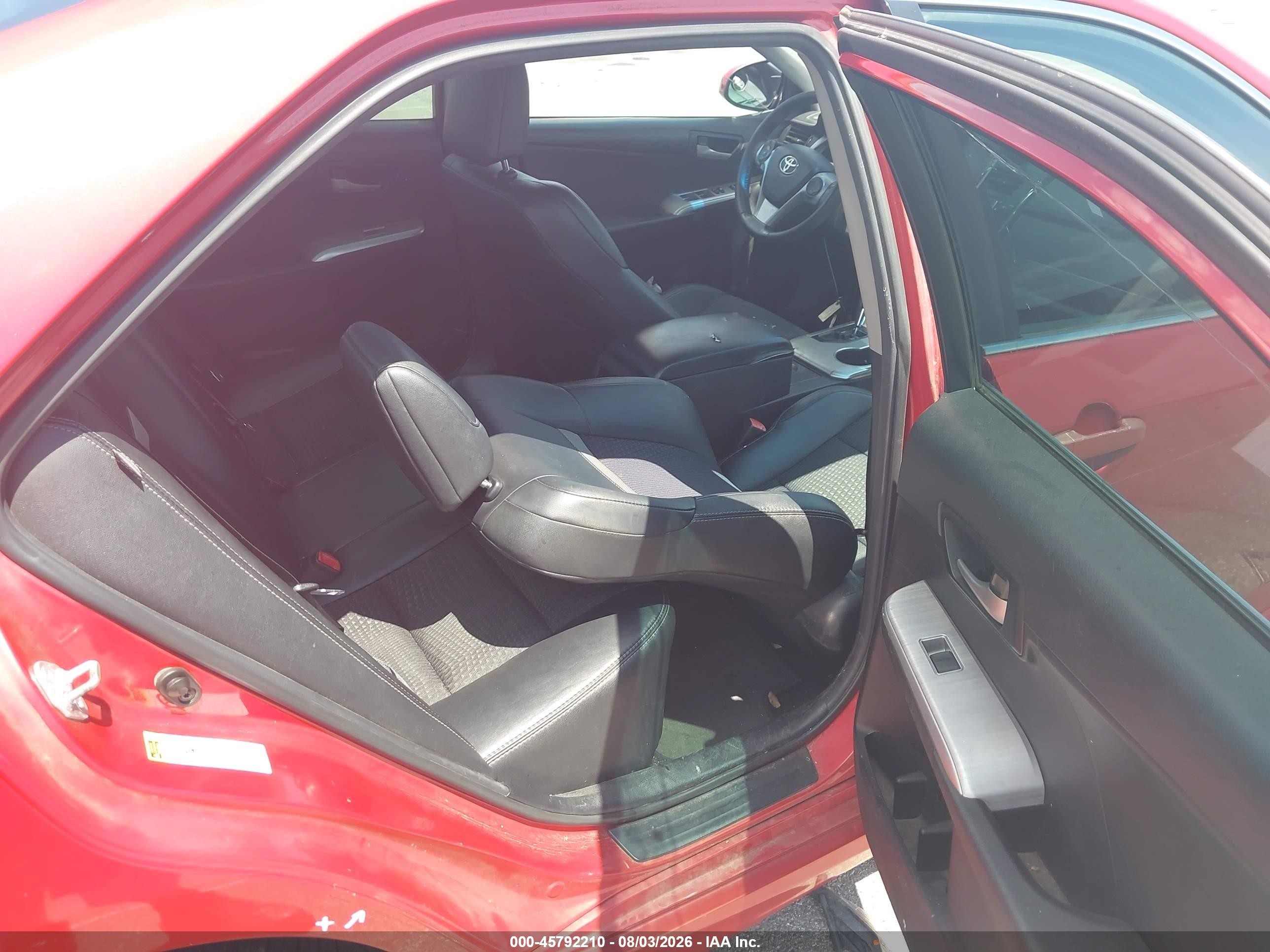 2012 Toyota Camry Se Red vin: 4T1BF1FK9CU545242