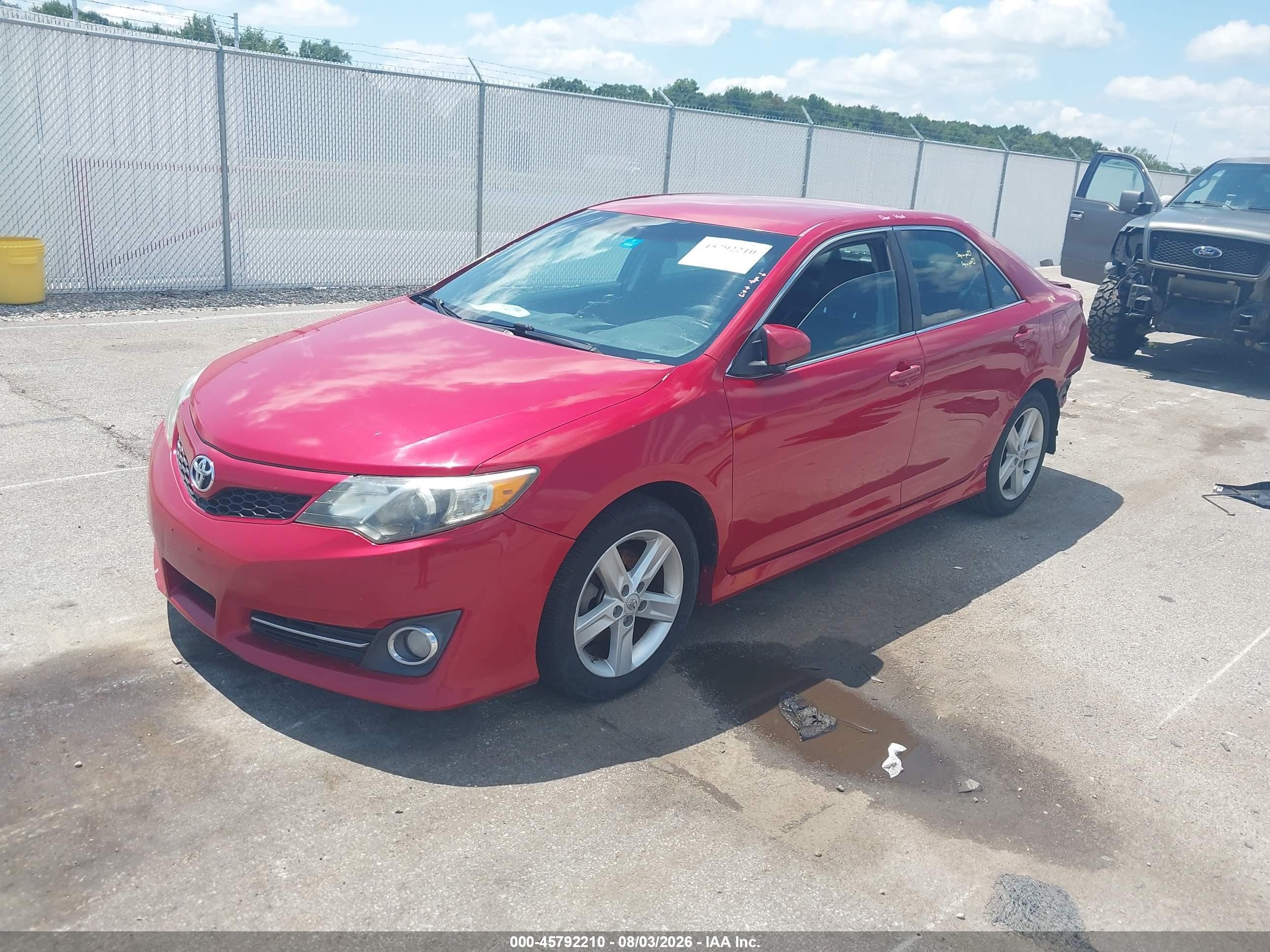2012 Toyota Camry Se Red vin: 4T1BF1FK9CU545242