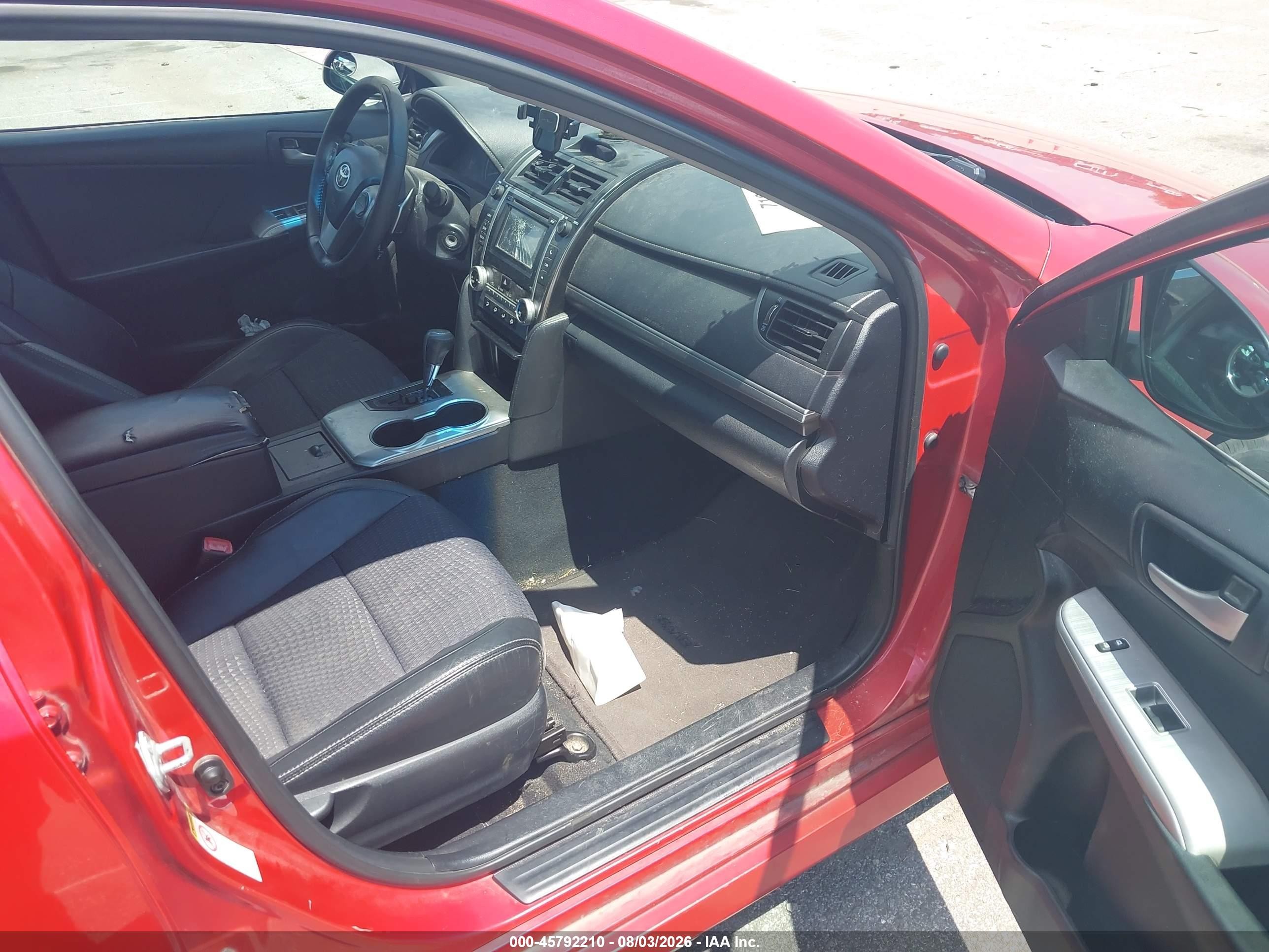 2012 Toyota Camry Se Red vin: 4T1BF1FK9CU545242