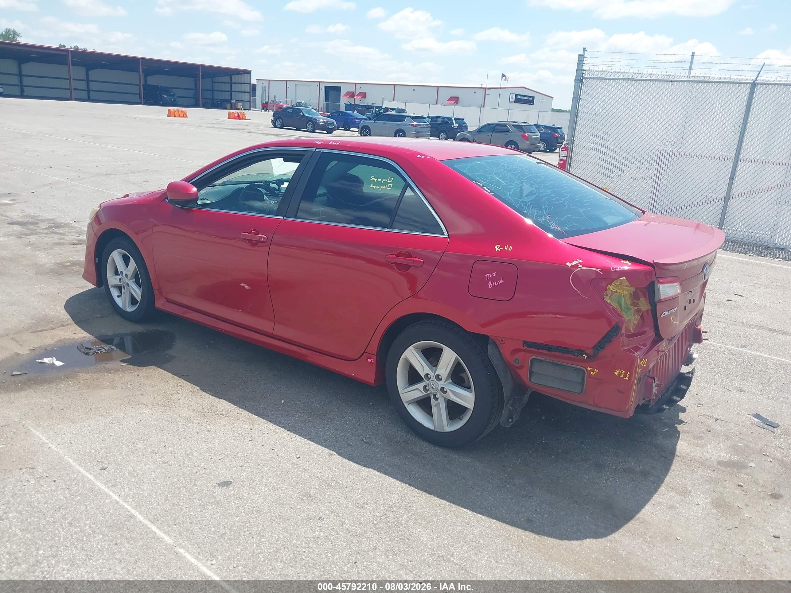 2012 Toyota Camry Se Red vin: 4T1BF1FK9CU545242