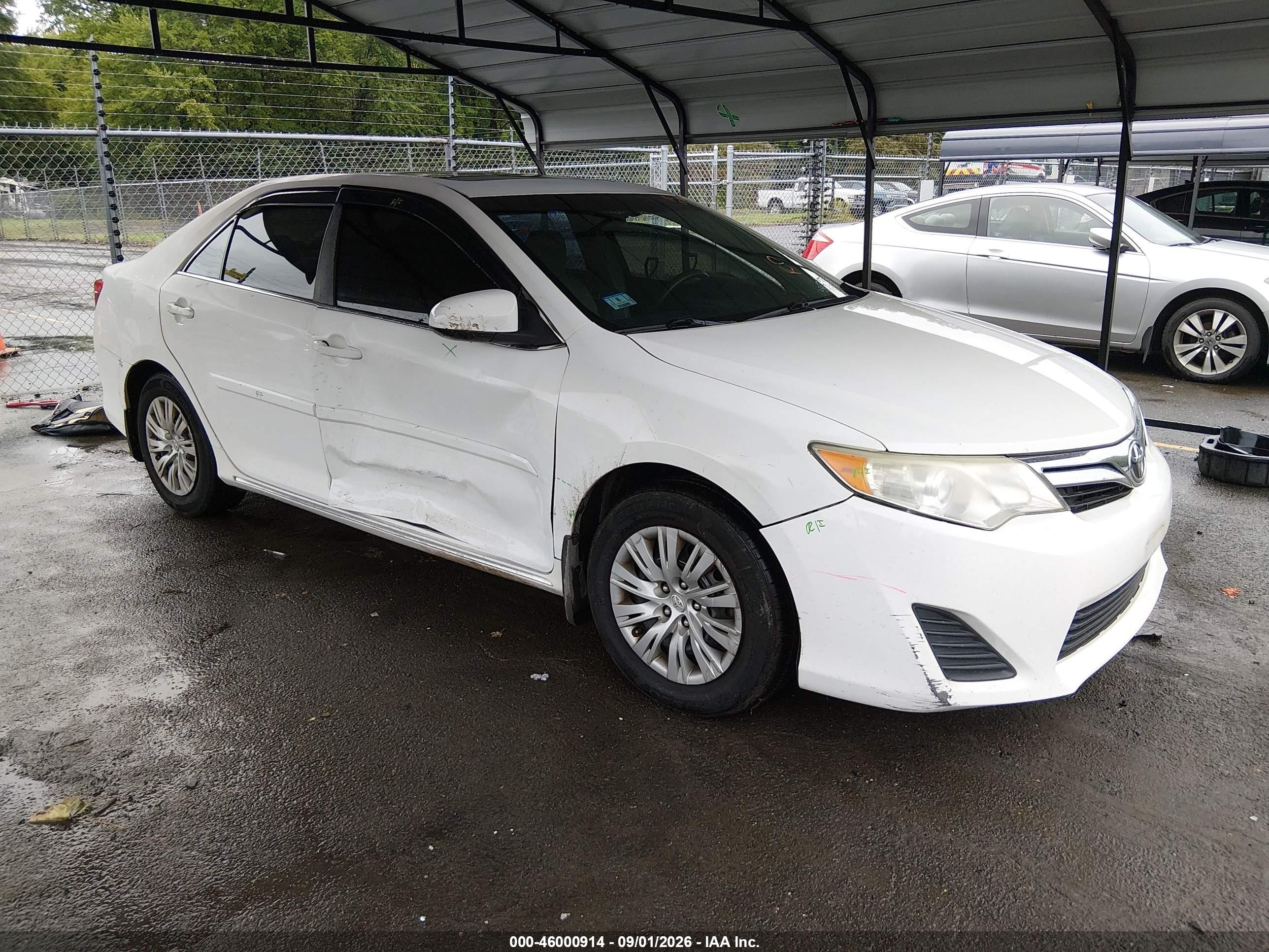2012 Toyota Camry Le Белый vin: 4T1BF1FK9CU550568