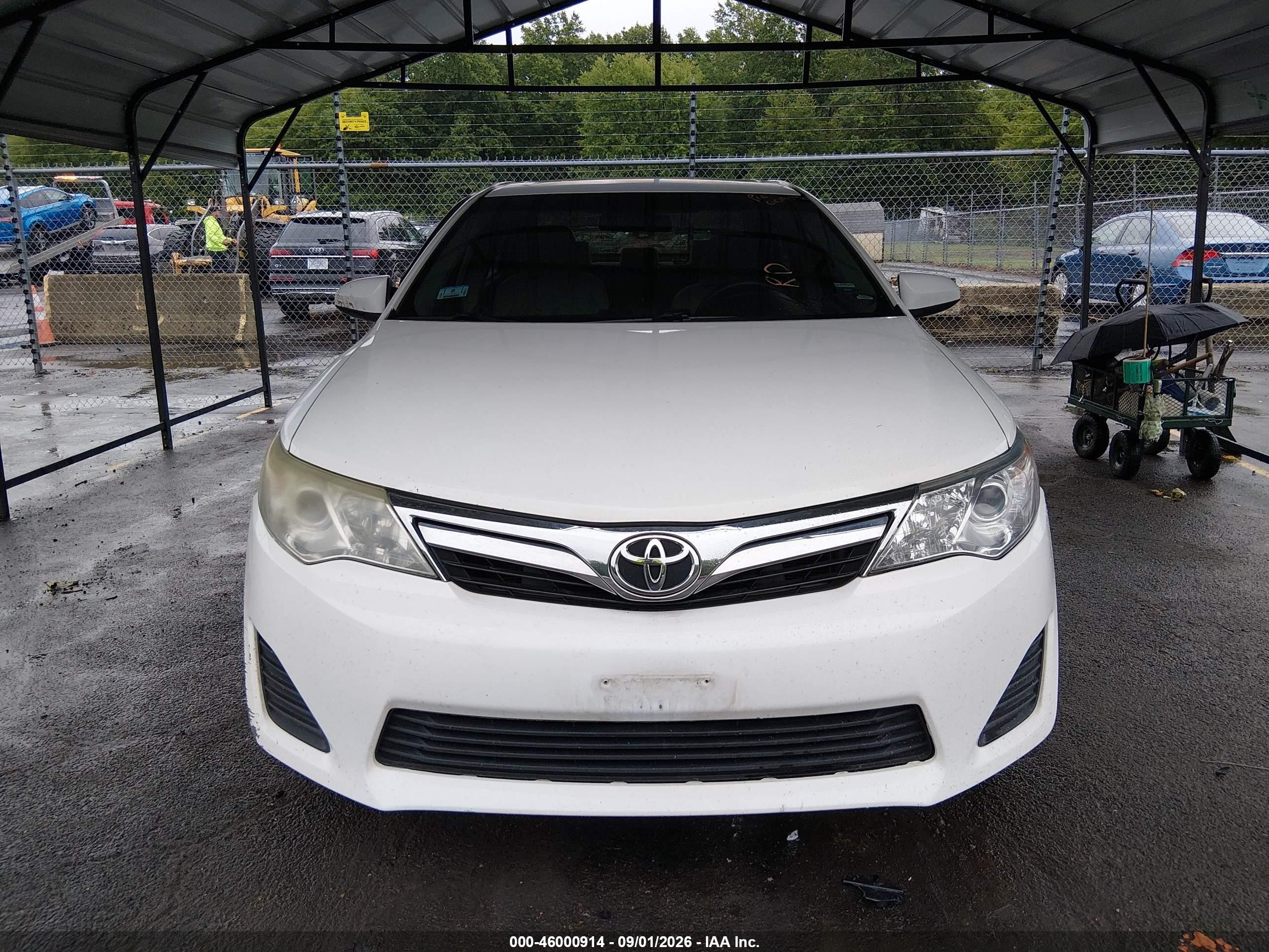 2012 Toyota Camry Le White vin: 4T1BF1FK9CU550568