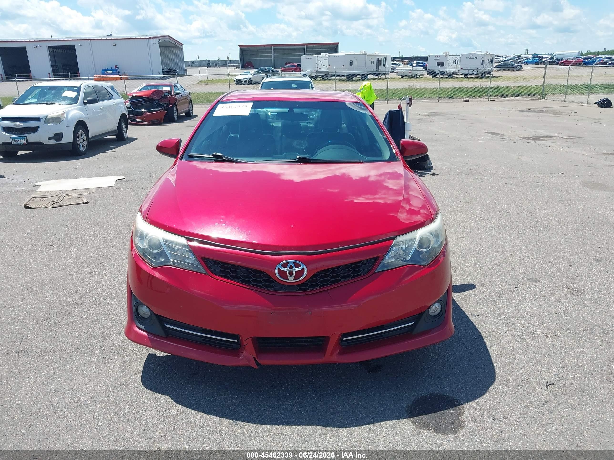 2012 Toyota Camry Se Red vin: 4T1BF1FK9CU566818