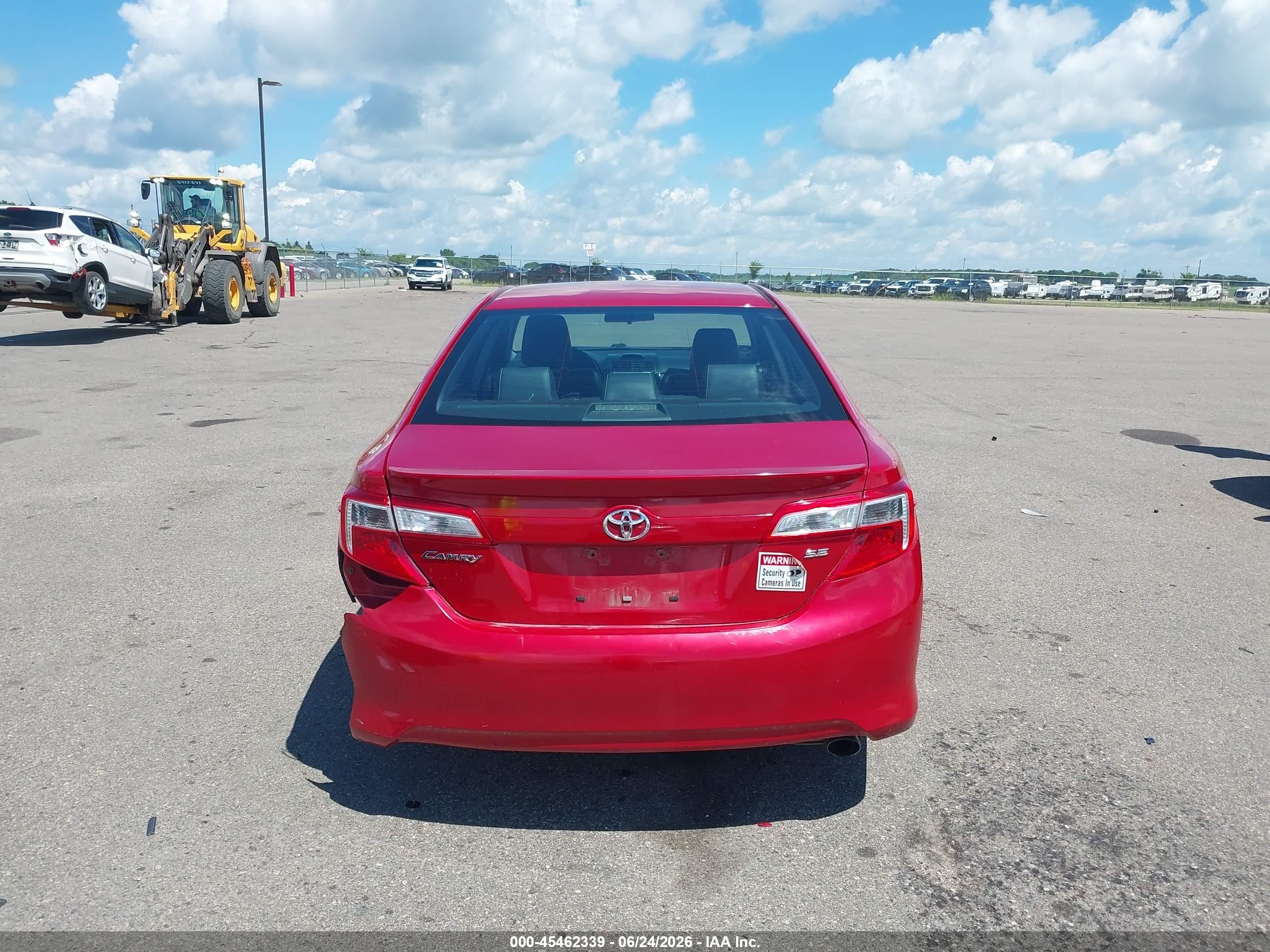 2012 Toyota Camry Se Red vin: 4T1BF1FK9CU566818