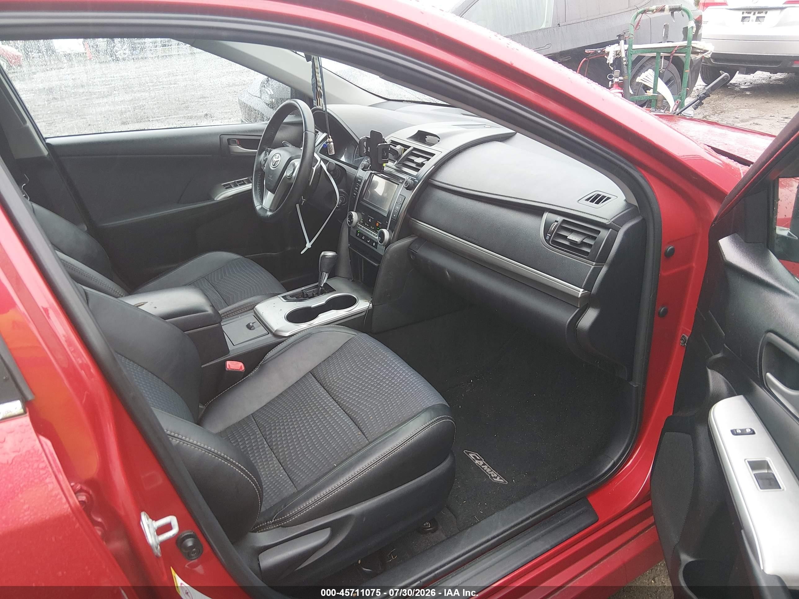 2012 Toyota Camry Se Red vin: 4T1BF1FK9CU596546