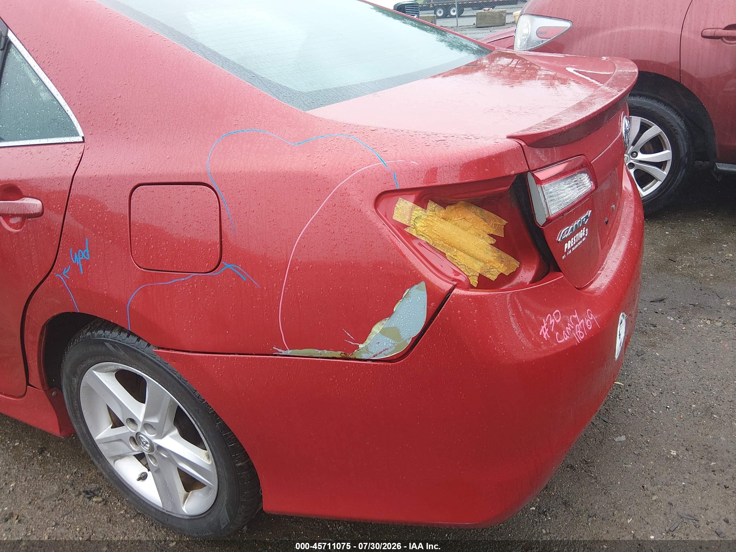 2012 Toyota Camry Se Red vin: 4T1BF1FK9CU596546