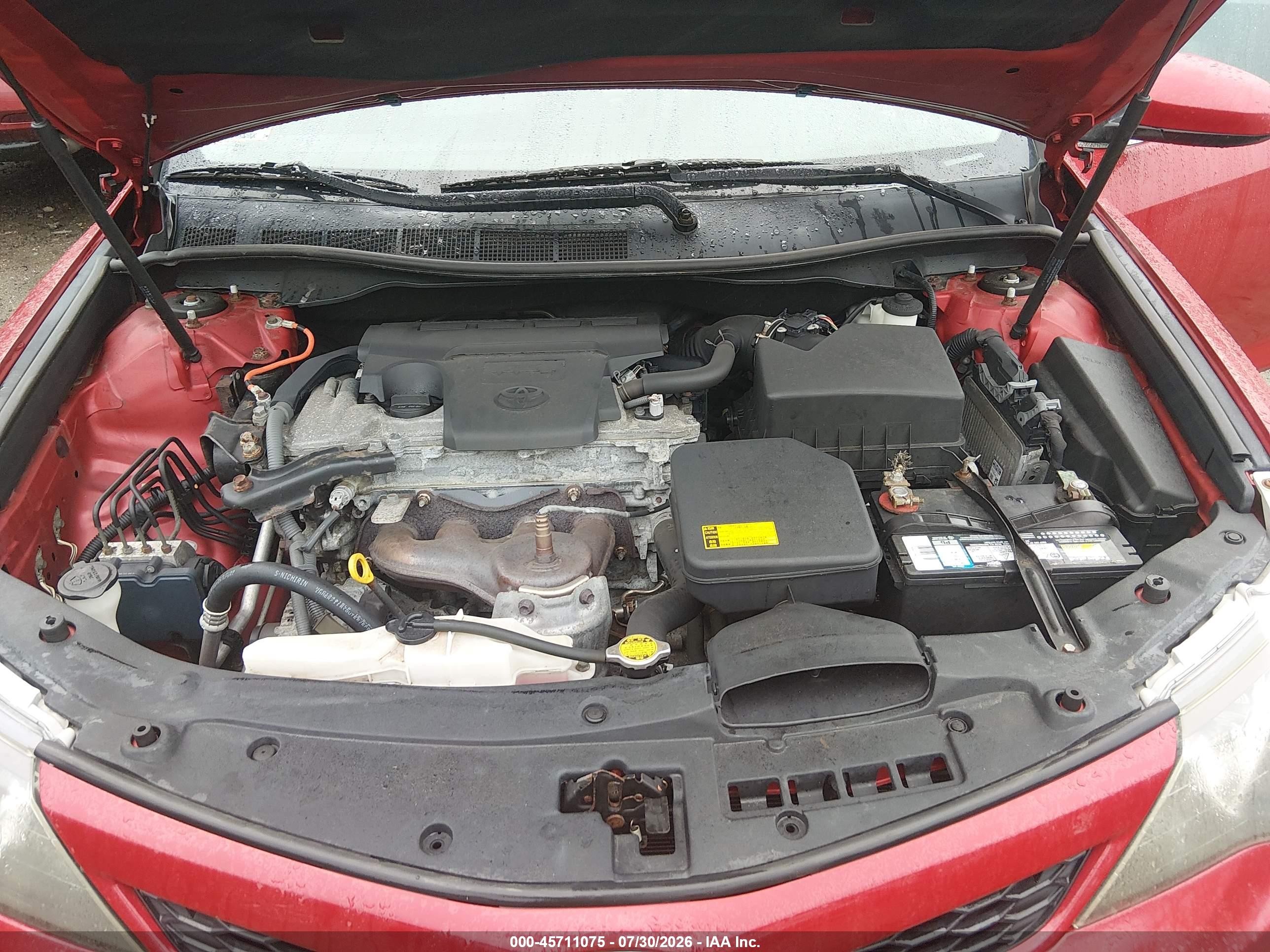 2012 Toyota Camry Se Red vin: 4T1BF1FK9CU596546