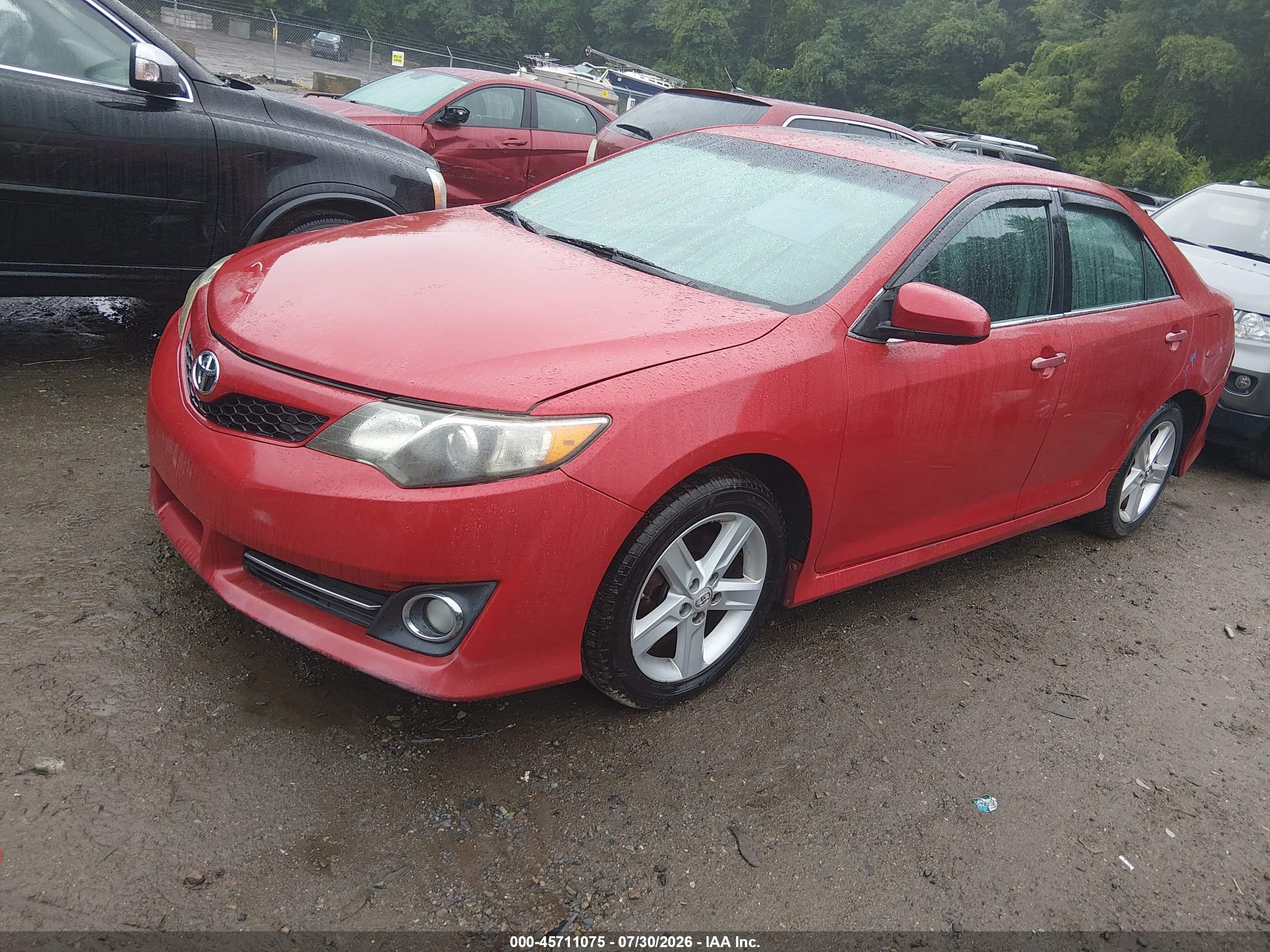 2012 Toyota Camry Se Red vin: 4T1BF1FK9CU596546