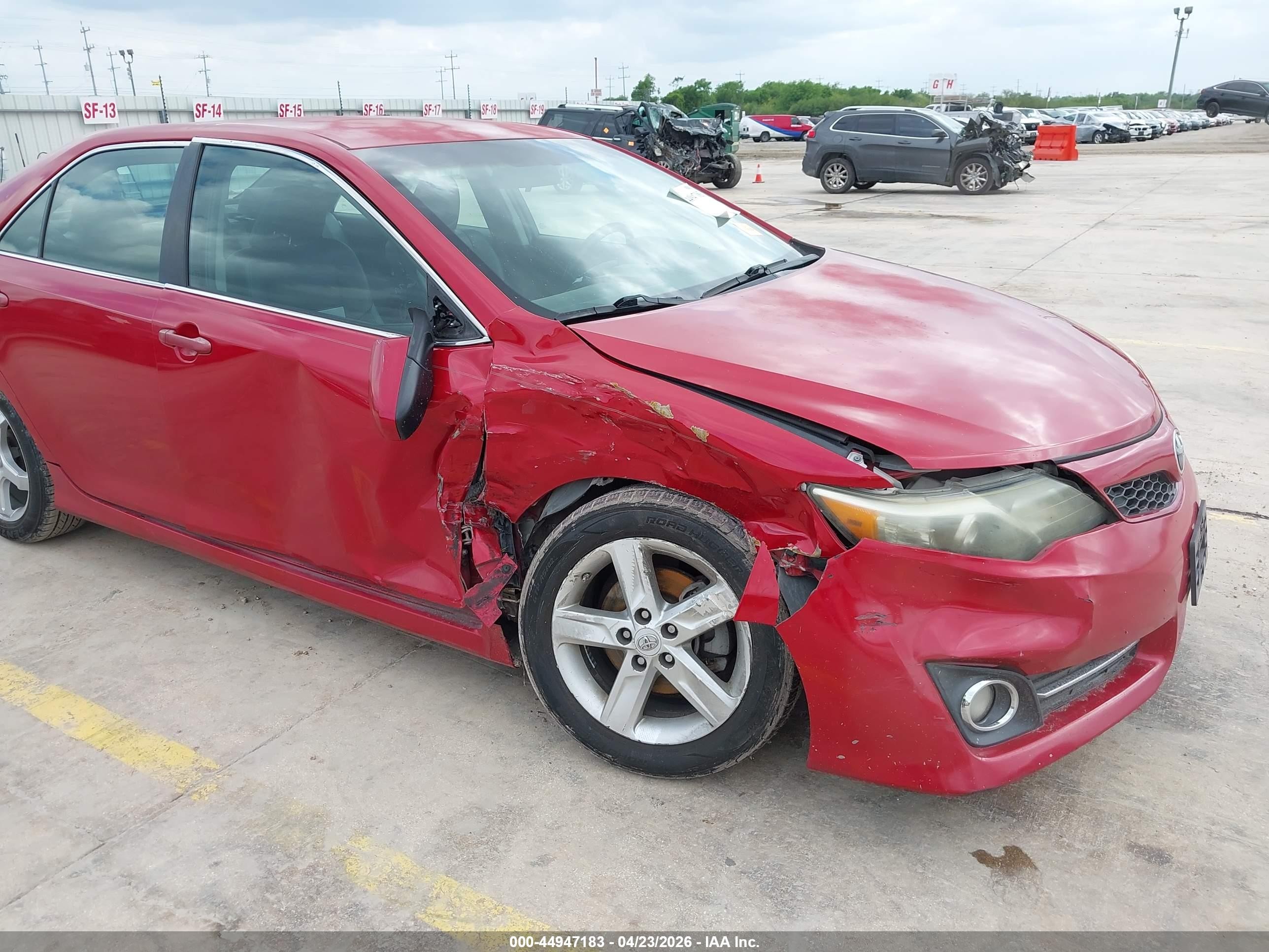 2012 Toyota Camry Se Red vin: 4T1BF1FK9CU601843