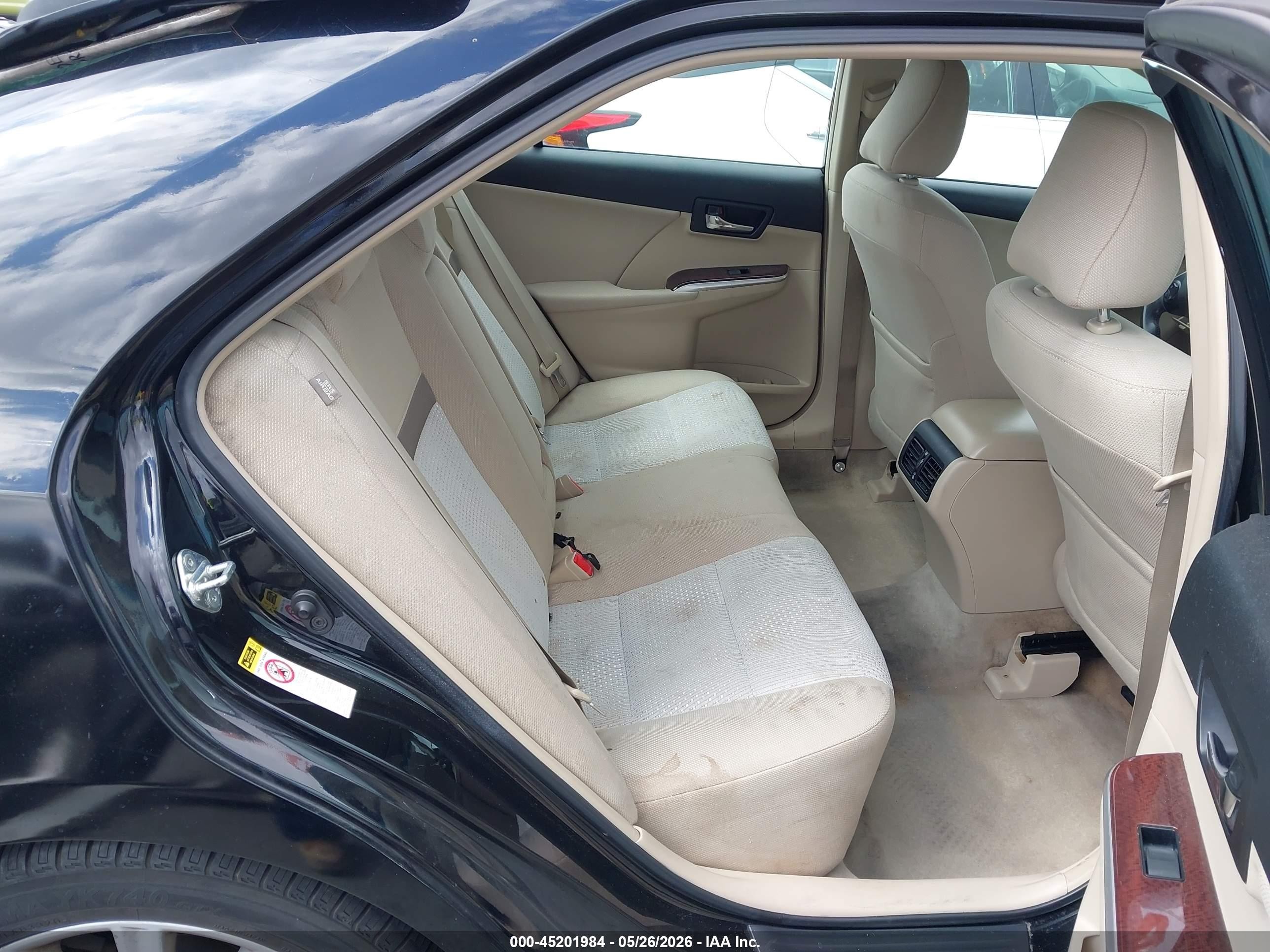 2012 Toyota Camry Xle Черный vin: 4T1BF1FK9CU603396