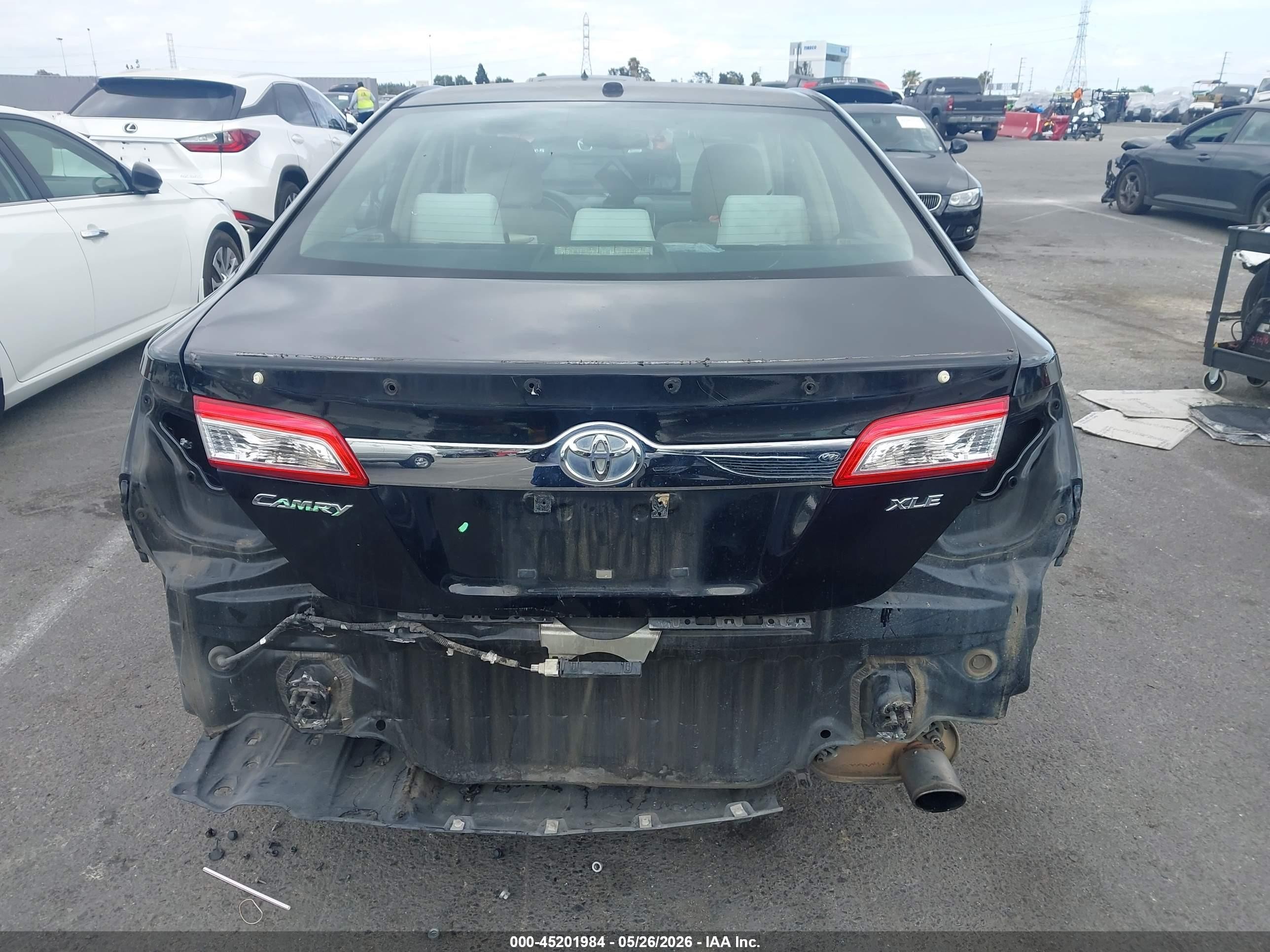 2012 Toyota Camry Xle Черный vin: 4T1BF1FK9CU603396