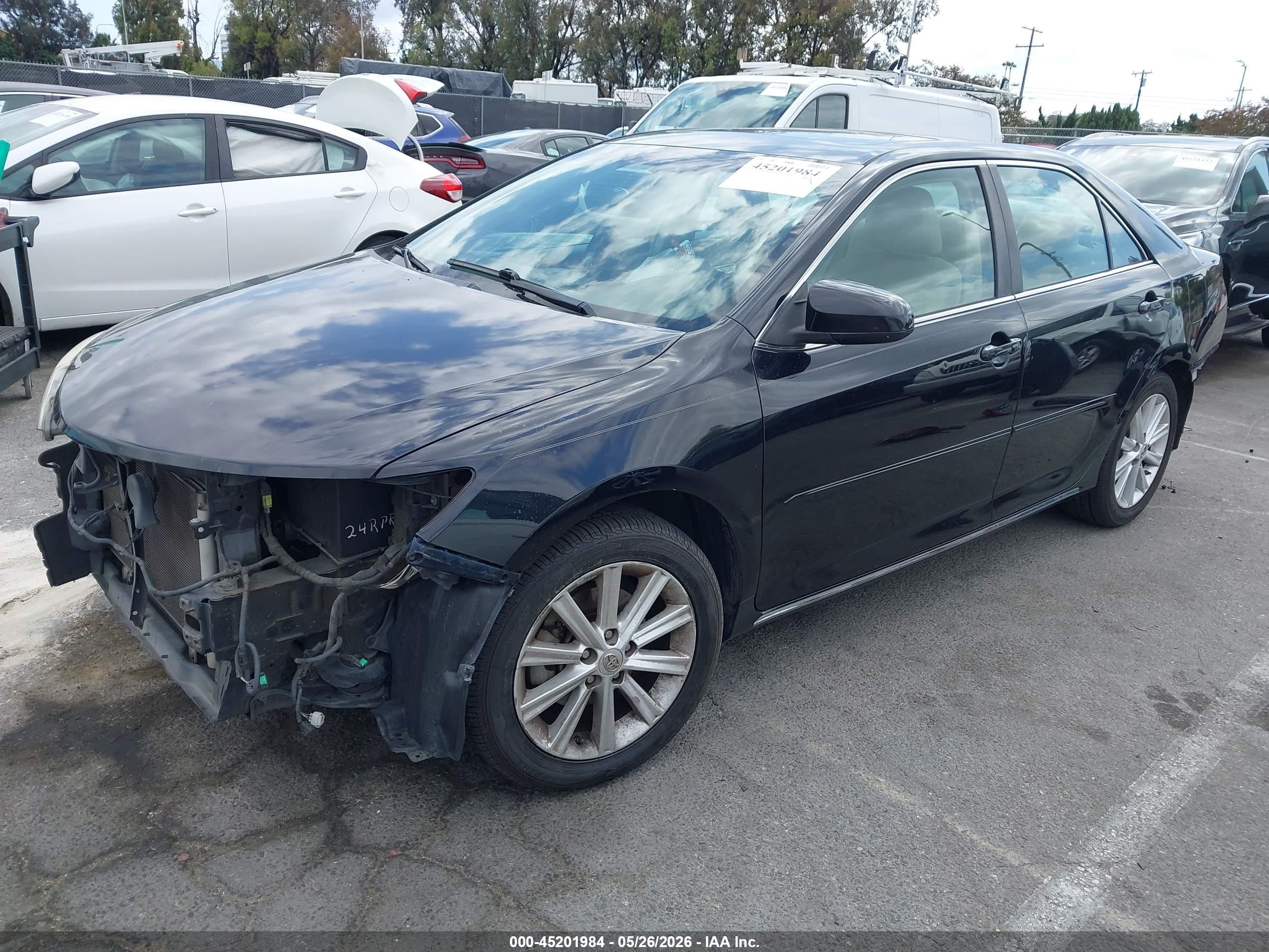 2012 Toyota Camry Xle Черный vin: 4T1BF1FK9CU603396