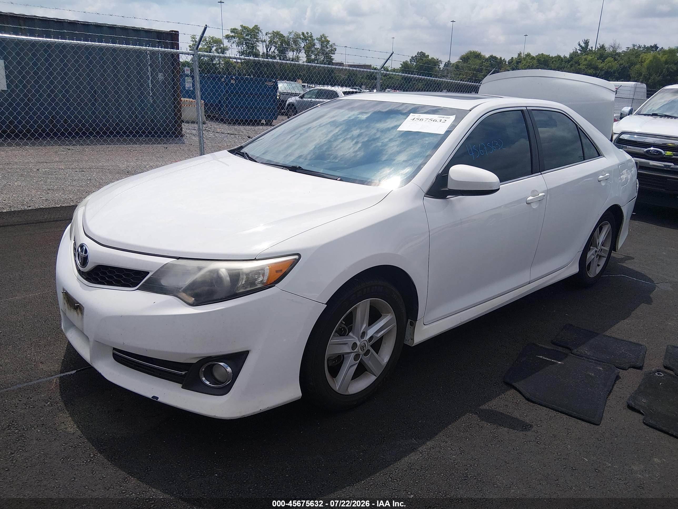 2013 Toyota Camry Se White vin: 4T1BF1FK9DU204912