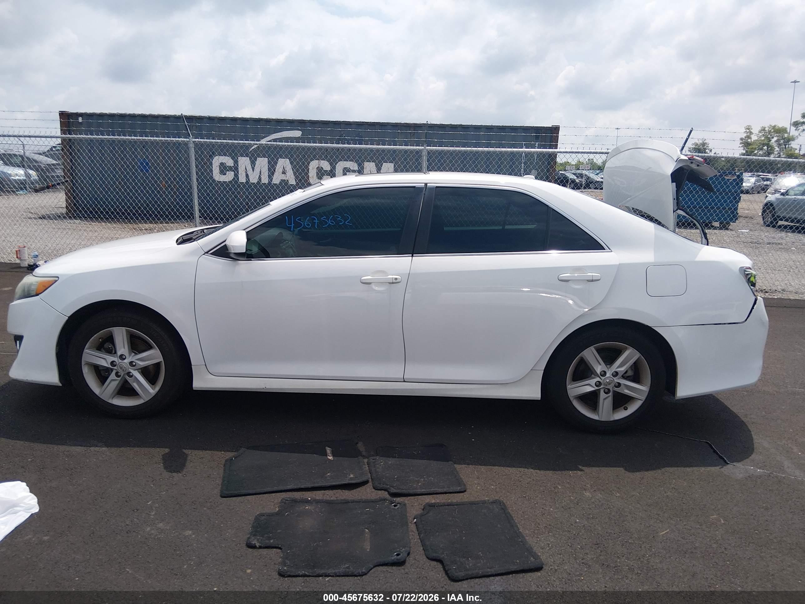 2013 Toyota Camry Se White vin: 4T1BF1FK9DU204912