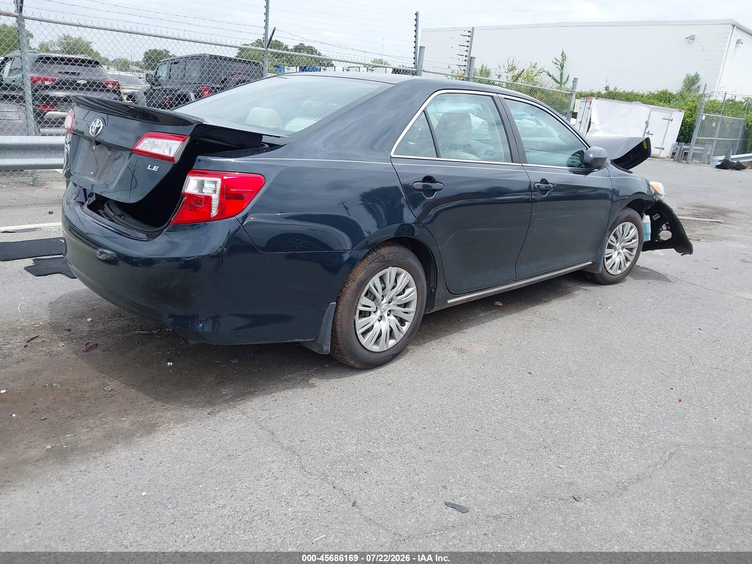 2013 Toyota Camry L/se/le/xle Dark Blue vin: 4T1BF1FK9DU252975
