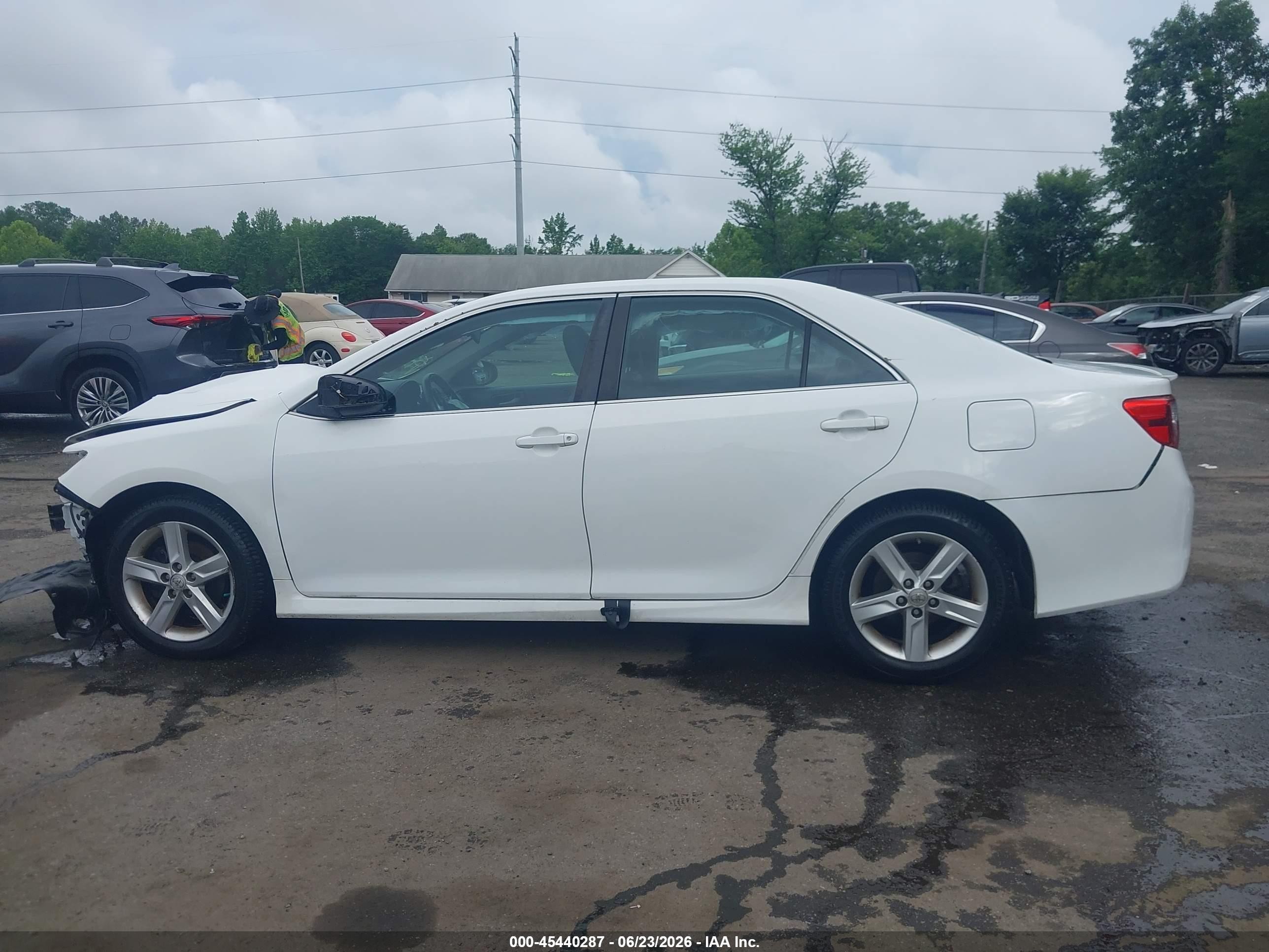 2013 Toyota Camry Se White vin: 4T1BF1FK9DU254919