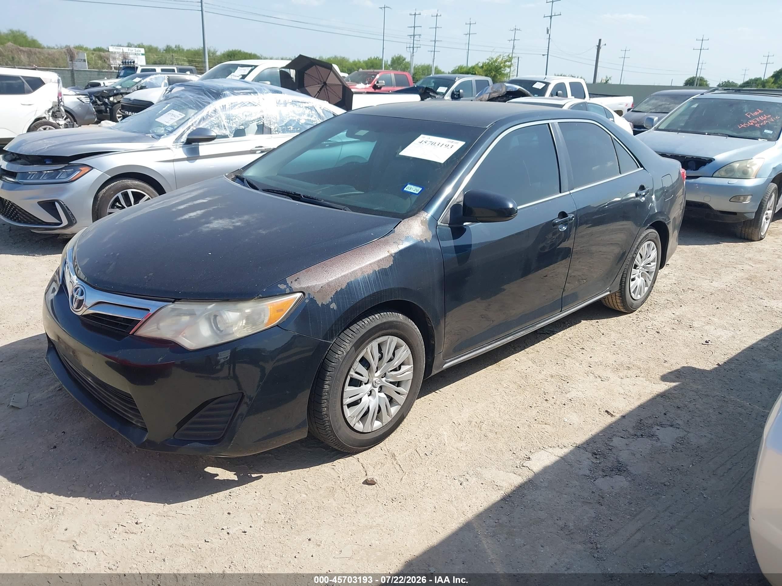 2013 Toyota Camry Le Black vin: 4T1BF1FK9DU260462