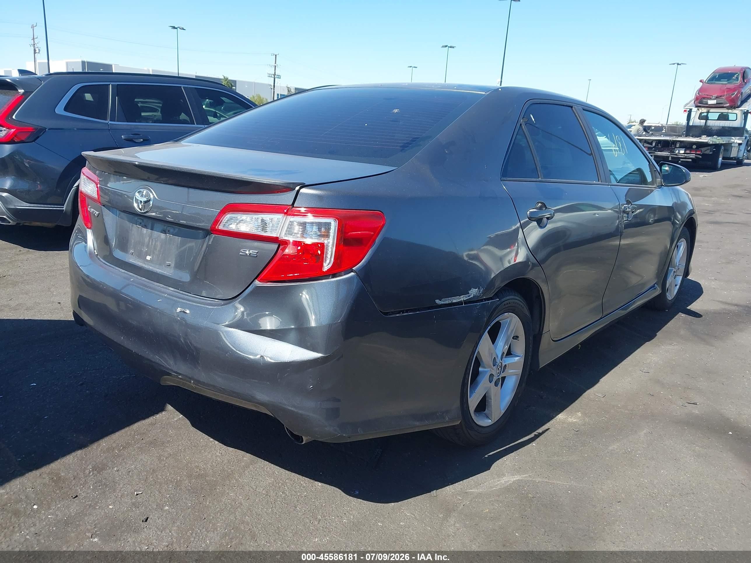 2013 Toyota Camry Se Серый vin: 4T1BF1FK9DU262468