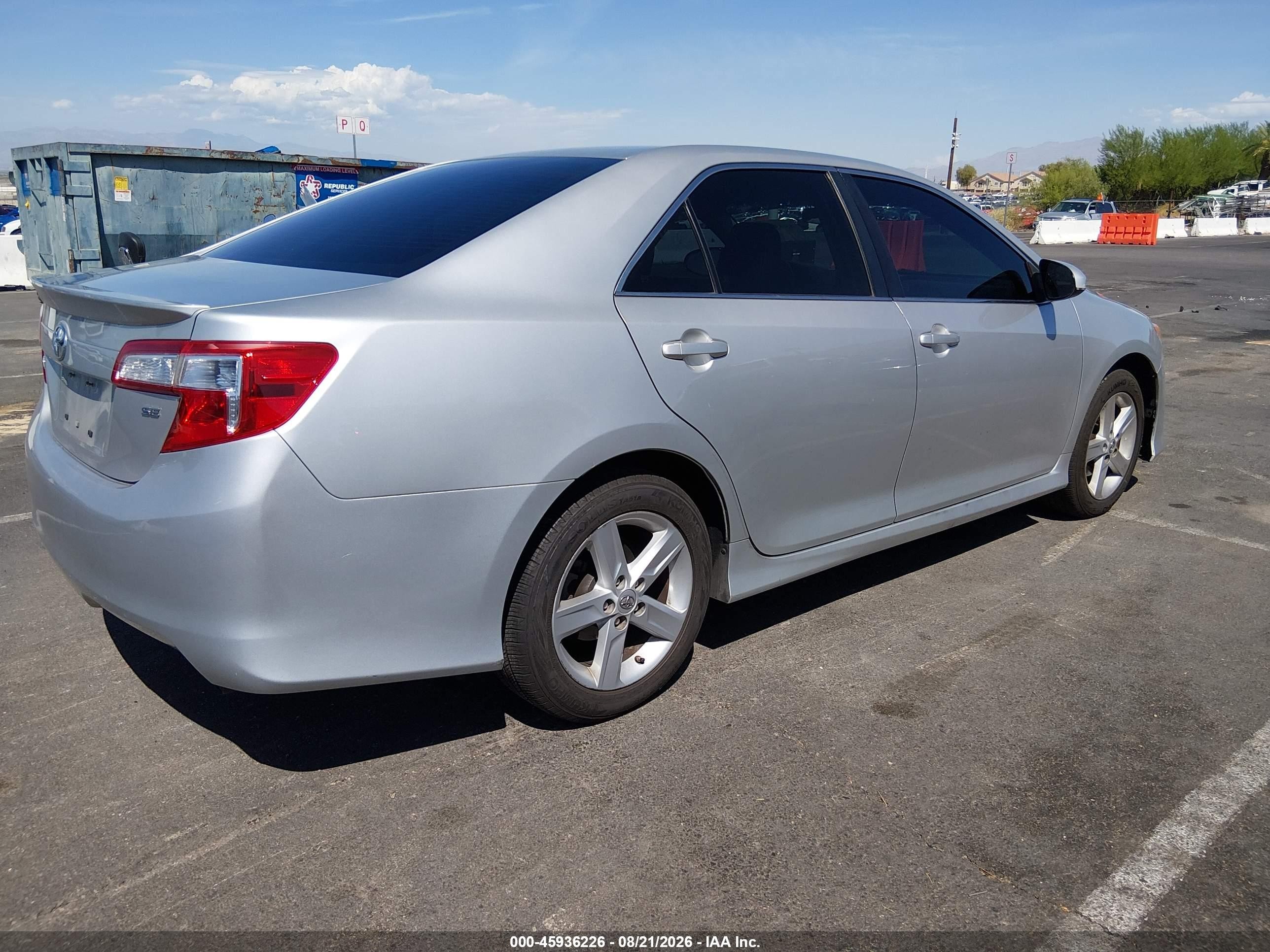 2013 Toyota Camry Se Серебряный vin: 4T1BF1FK9DU278153
