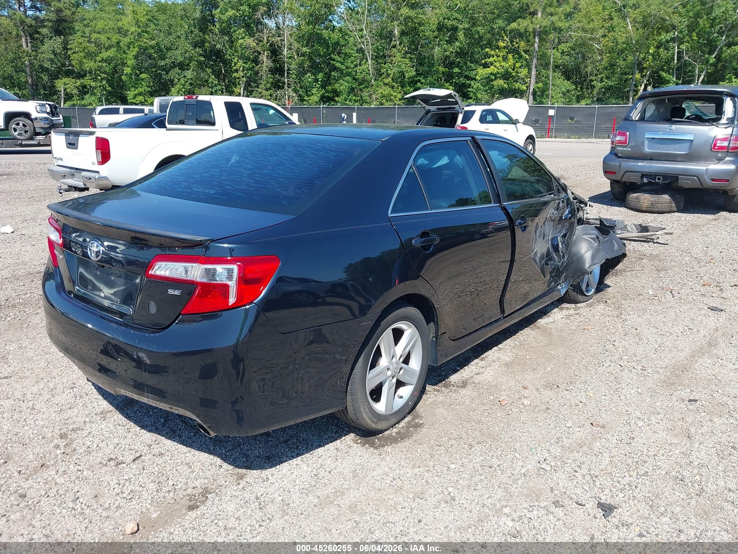 2013 Toyota Camry Se Black vin: 4T1BF1FK9DU293509