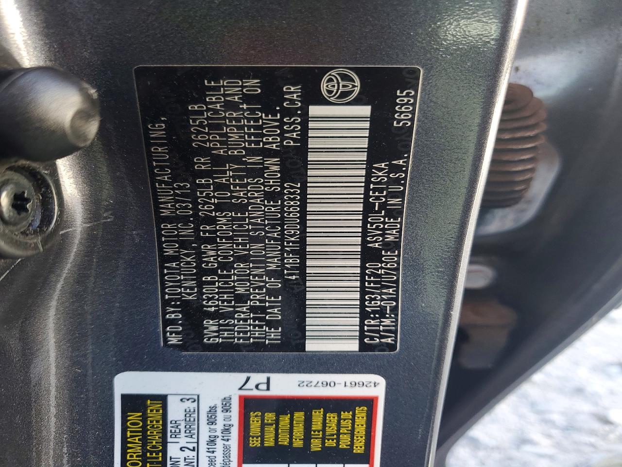 2013 Toyota Camry Se Silver vin: 4T1BF1FK9DU668332