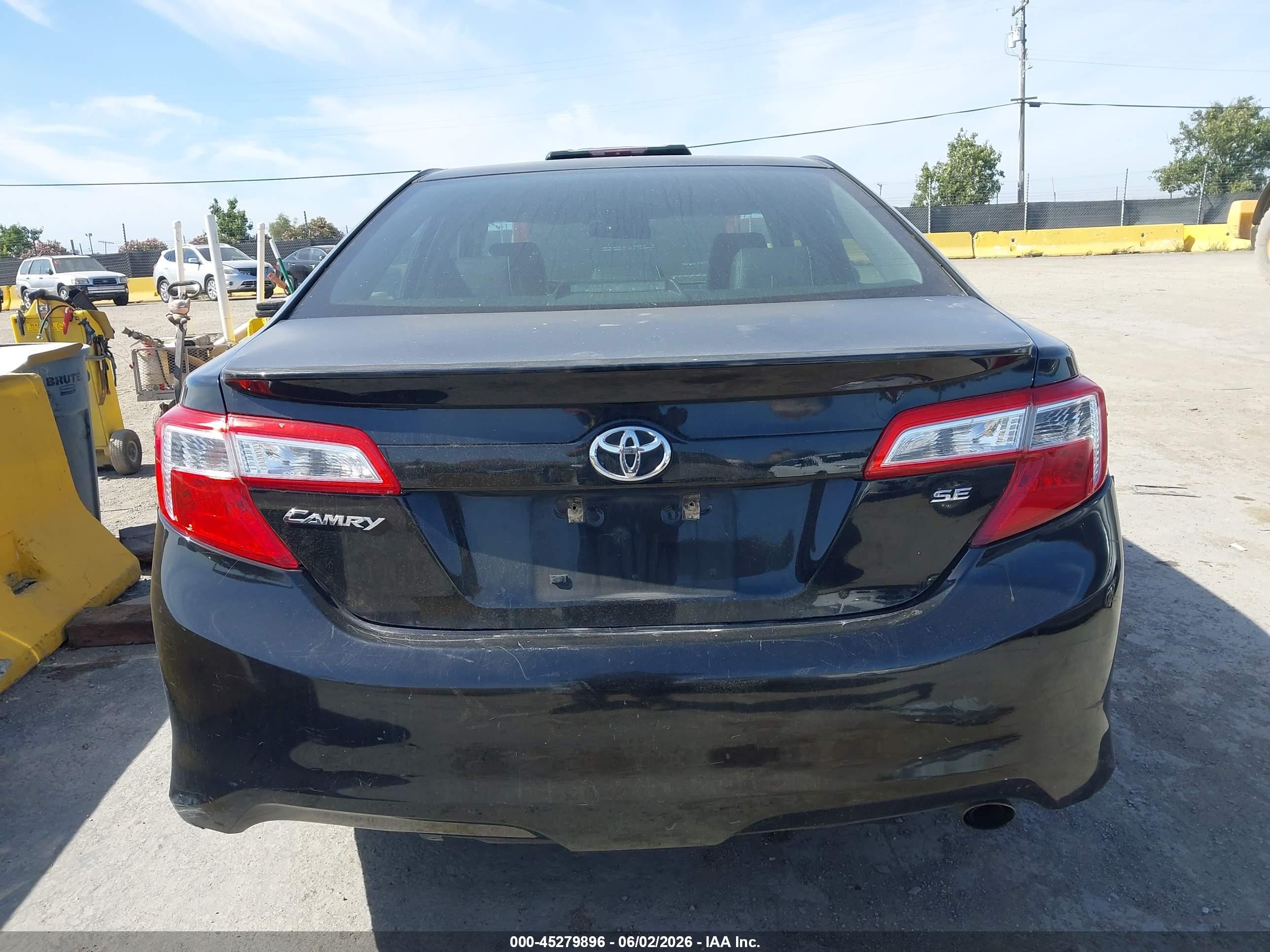 2013 Toyota Camry Se Black vin: 4T1BF1FK9DU676169