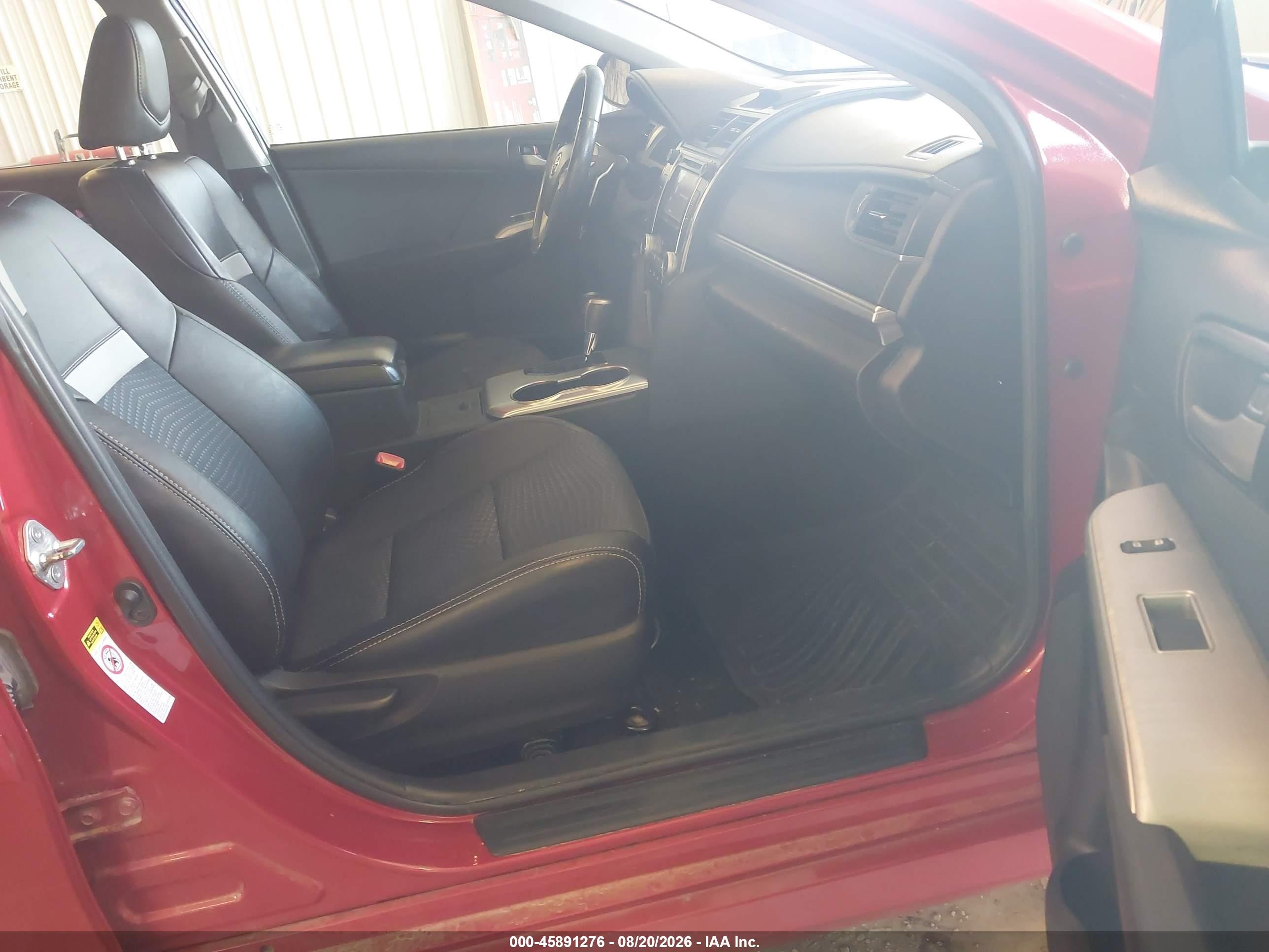 2013 Toyota Camry Se Red vin: 4T1BF1FK9DU697085