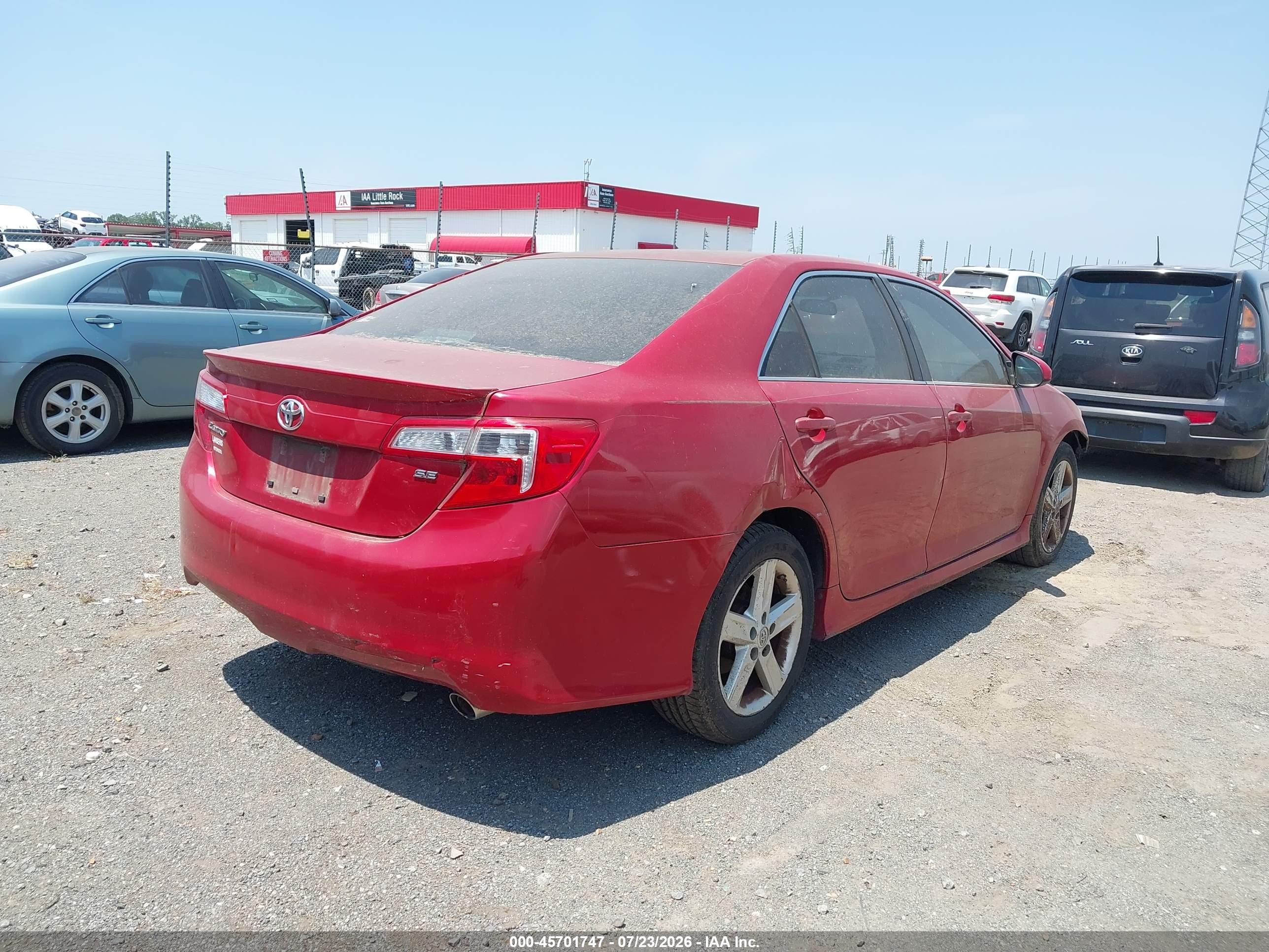 2013 Toyota Camry Se Red vin: 4T1BF1FK9DU713835