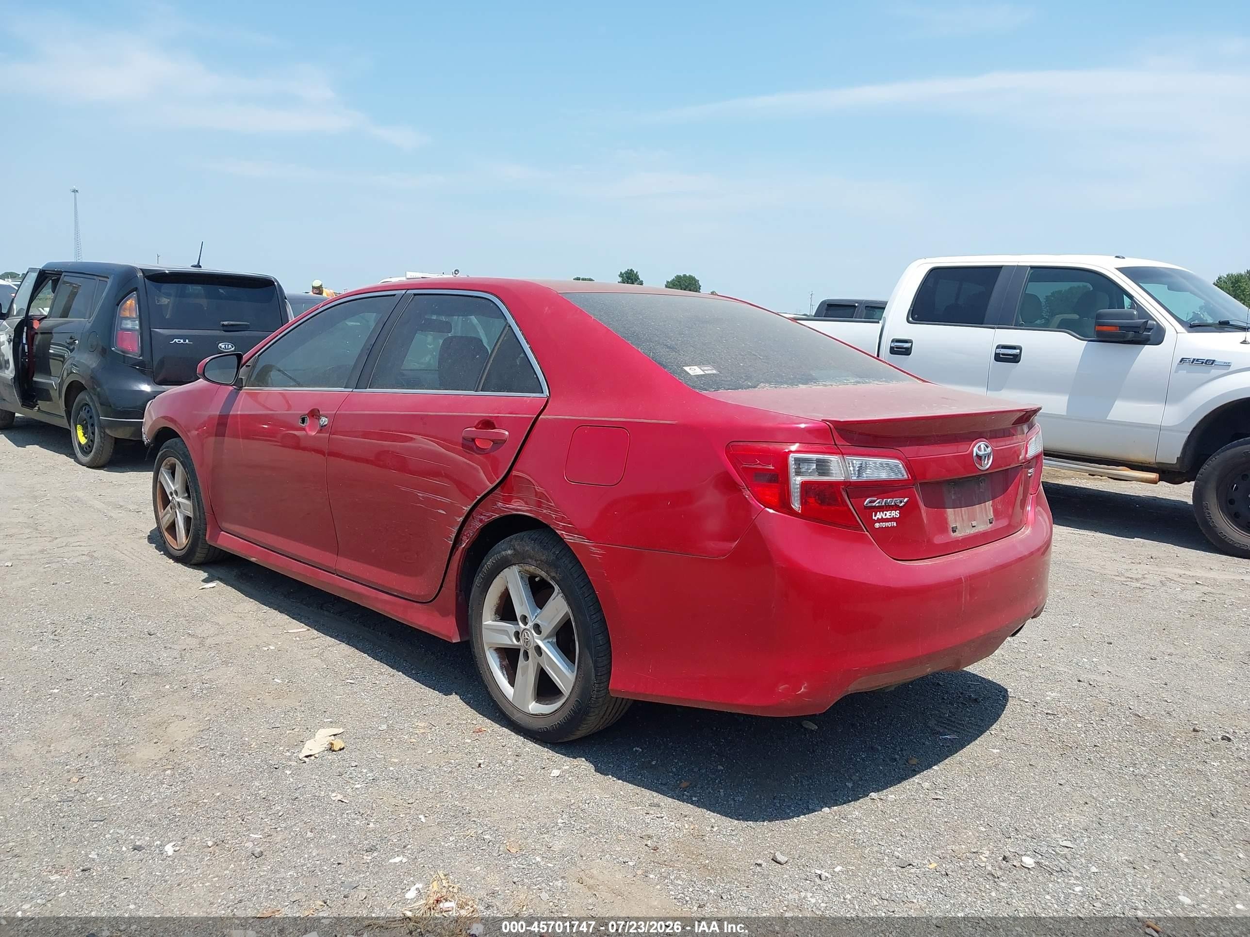 2013 Toyota Camry Se Red vin: 4T1BF1FK9DU713835
