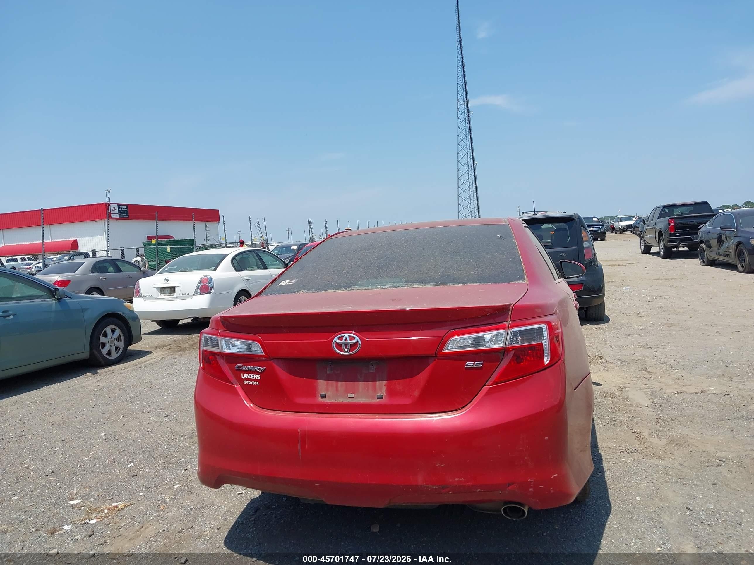 2013 Toyota Camry Se Red vin: 4T1BF1FK9DU713835