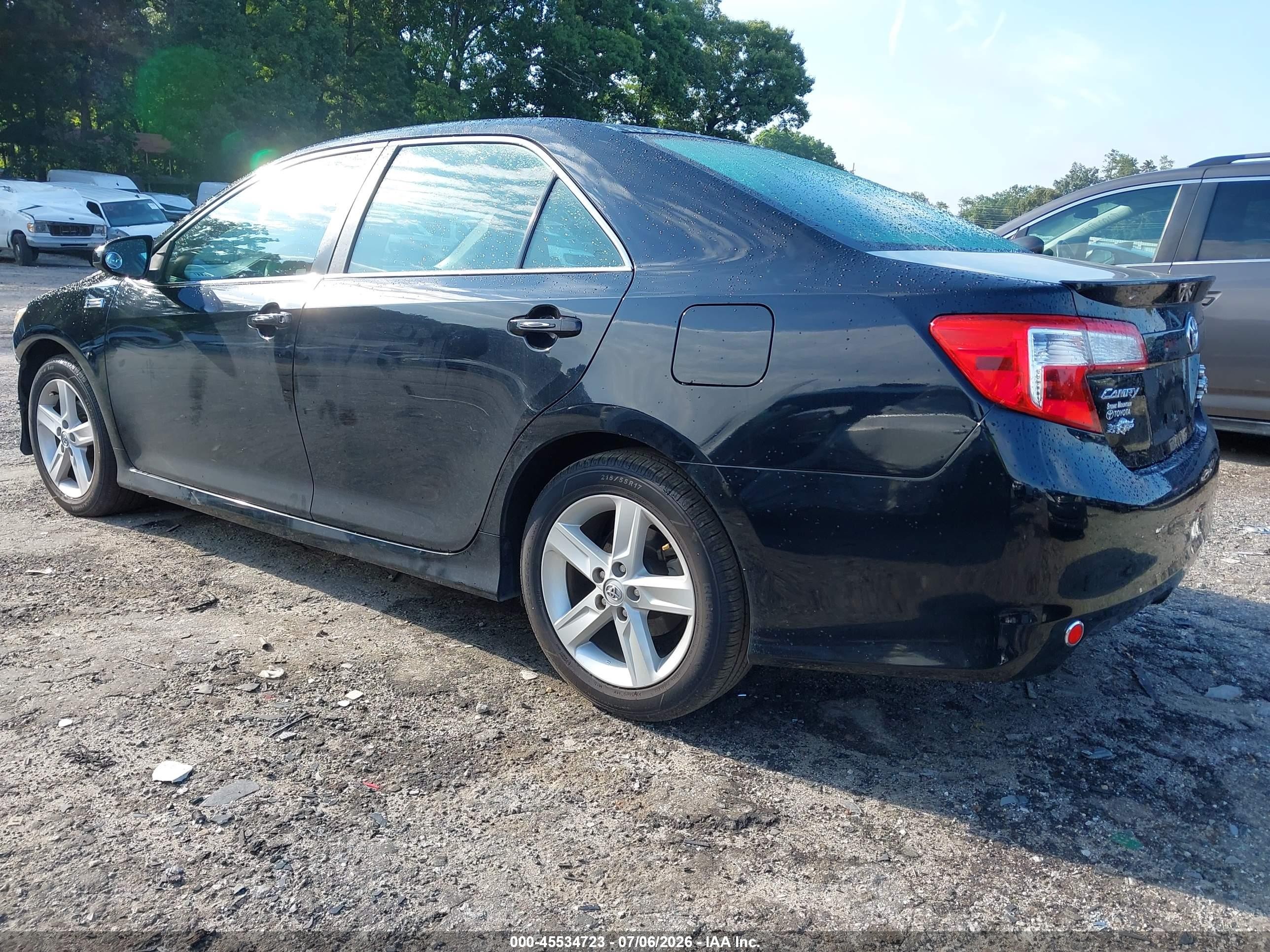 2014 Toyota Camry Se Черный vin: 4T1BF1FK9EU308866