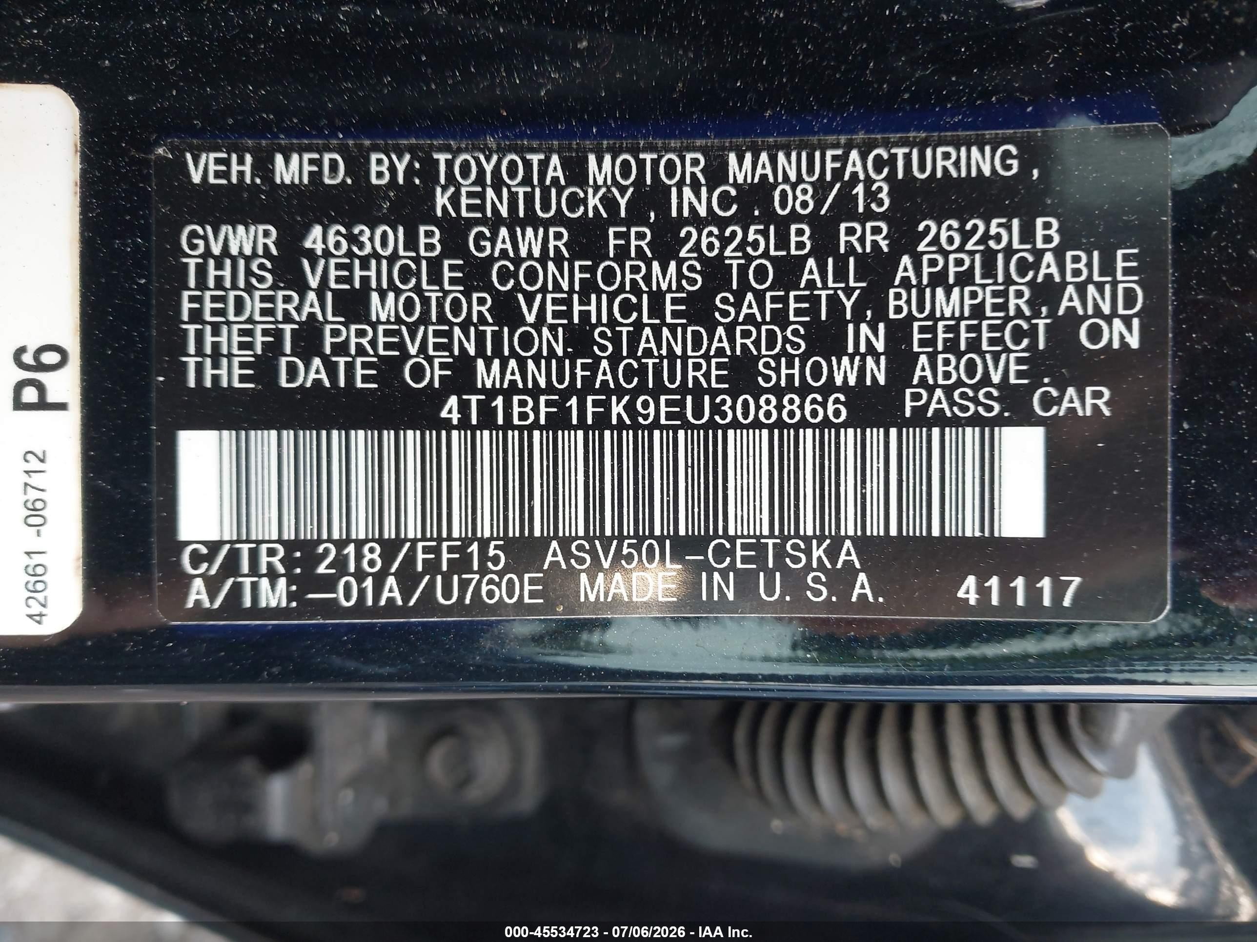 2014 Toyota Camry Se Черный vin: 4T1BF1FK9EU308866