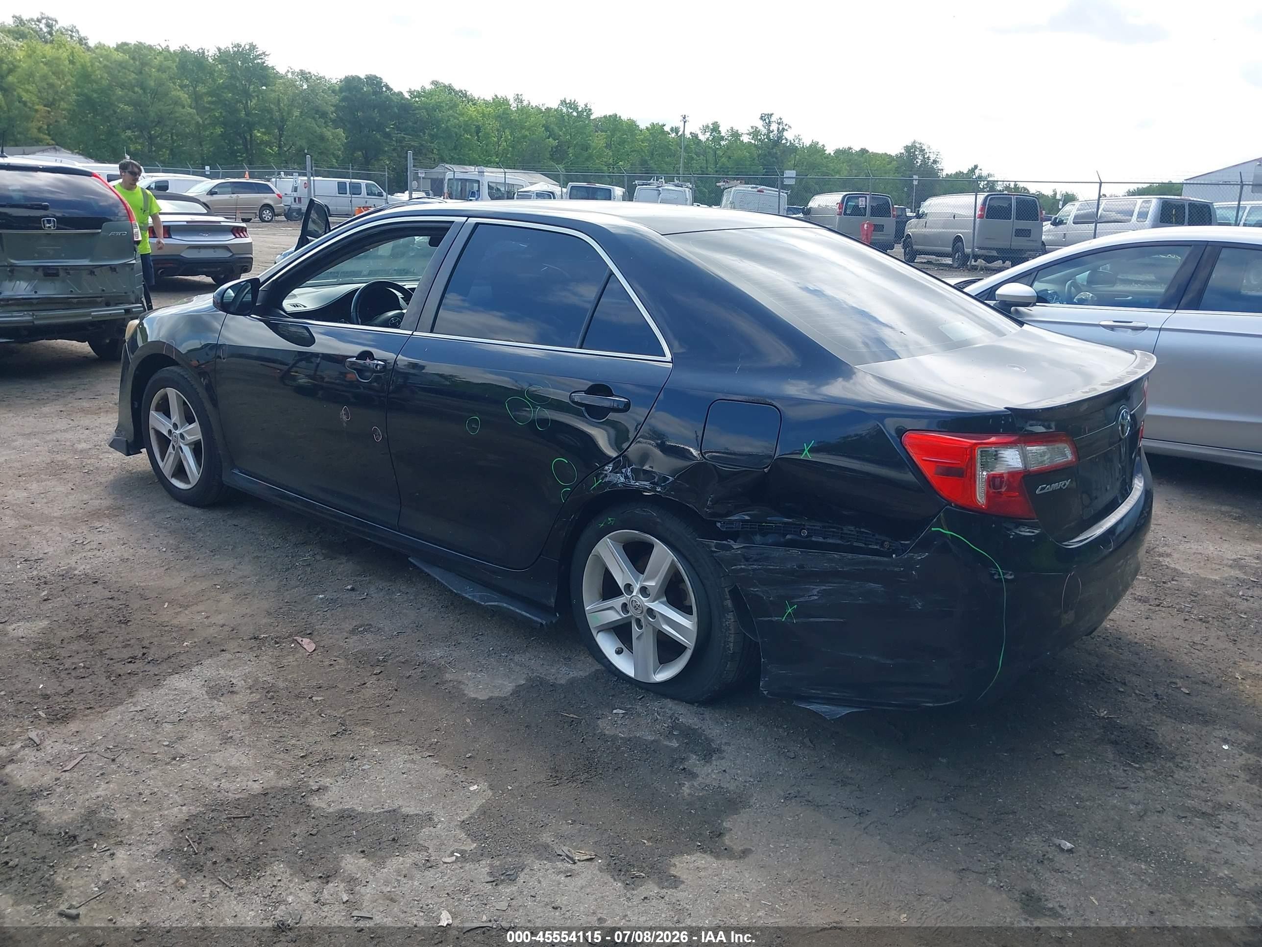 2014 Toyota Camry Se Черный vin: 4T1BF1FK9EU312531